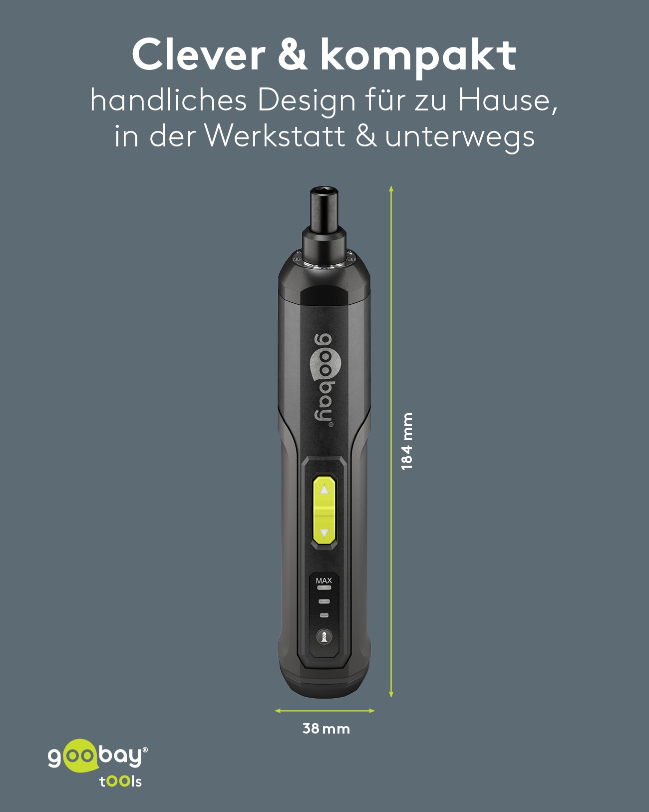 GOOBAY TOOLS Mini-Akkuschrauber-Set, 77816, 28-teilig GOOBAY TOOLS Mini-Akkuschrauber-Set, 77816, 28-teilig