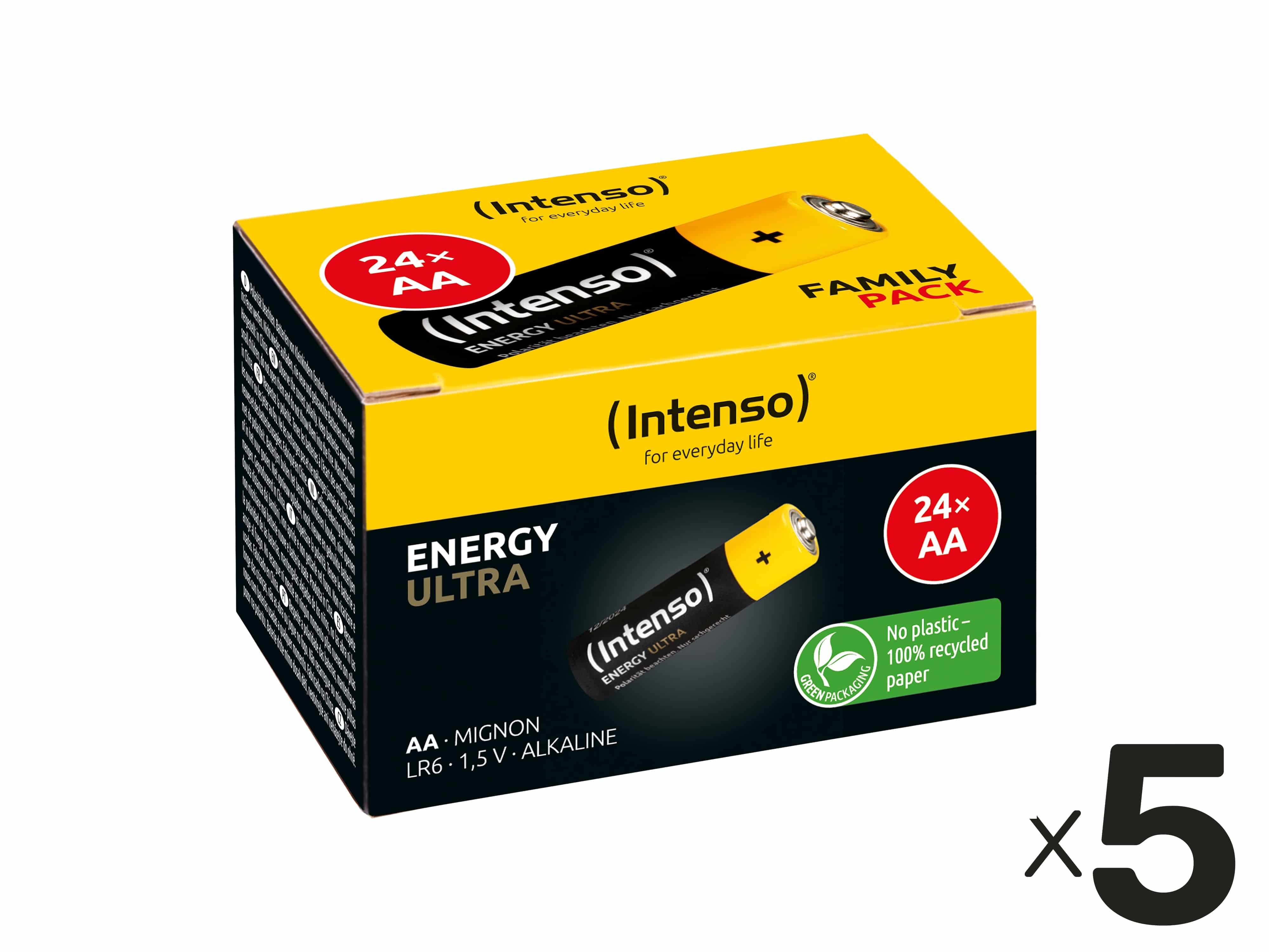 INTENSO Mignon-Batterie-Set Energy Ultra, AA LR06, Alkaline, 120 Stück INTENSO Mignon-Batterie-Set Energy Ultra, AA LR06, 120 Stück