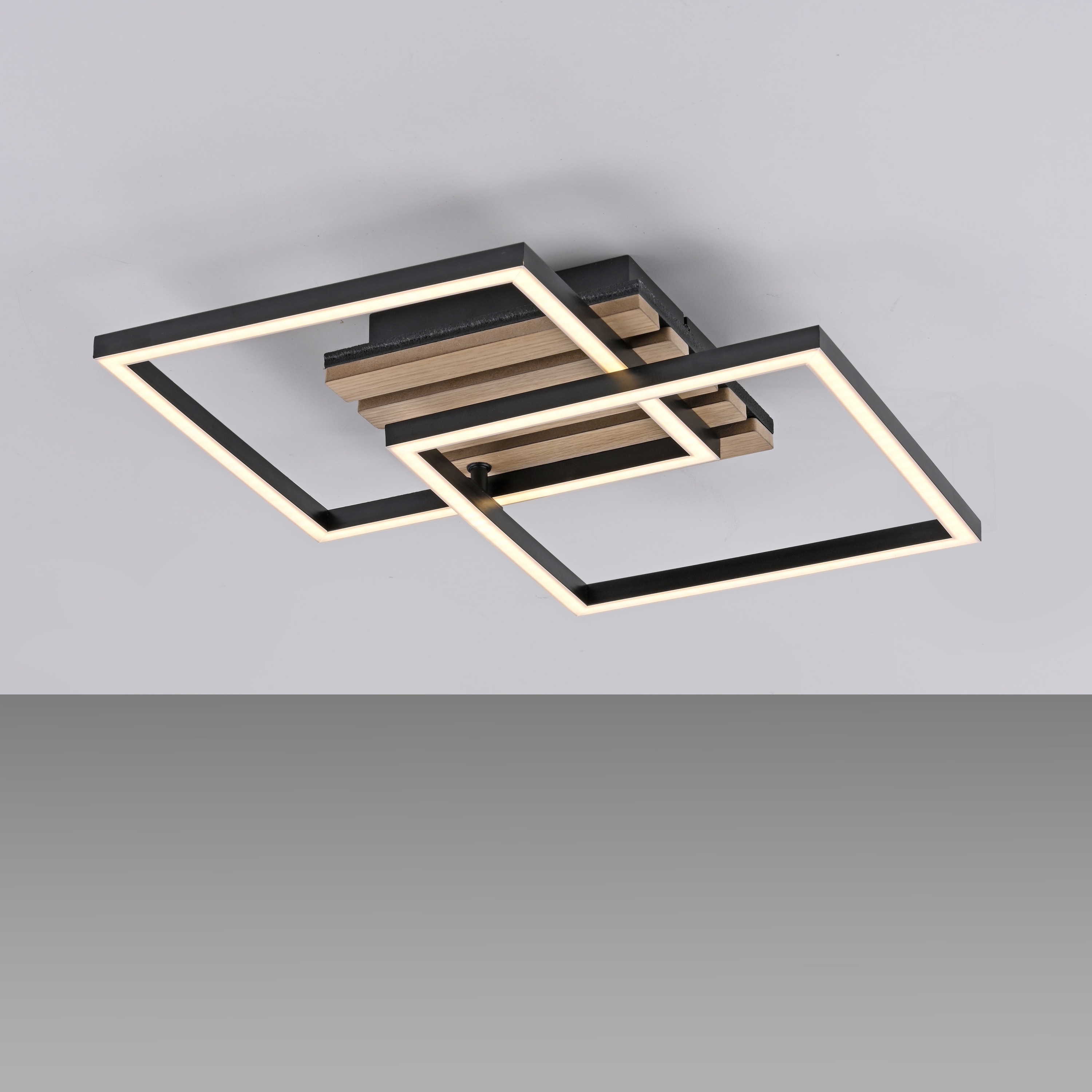 JUST LIGHT LED-Deckenleuchte 14053-79, 15W, 3000K, 2200lm, warmweiß, IP20, Holz/schwarz JUST LIGHT LED-Deckenleuchte 14053-79, 15W, 3000K, 2200lm, warmweiß, IP20, Holz/schwarz