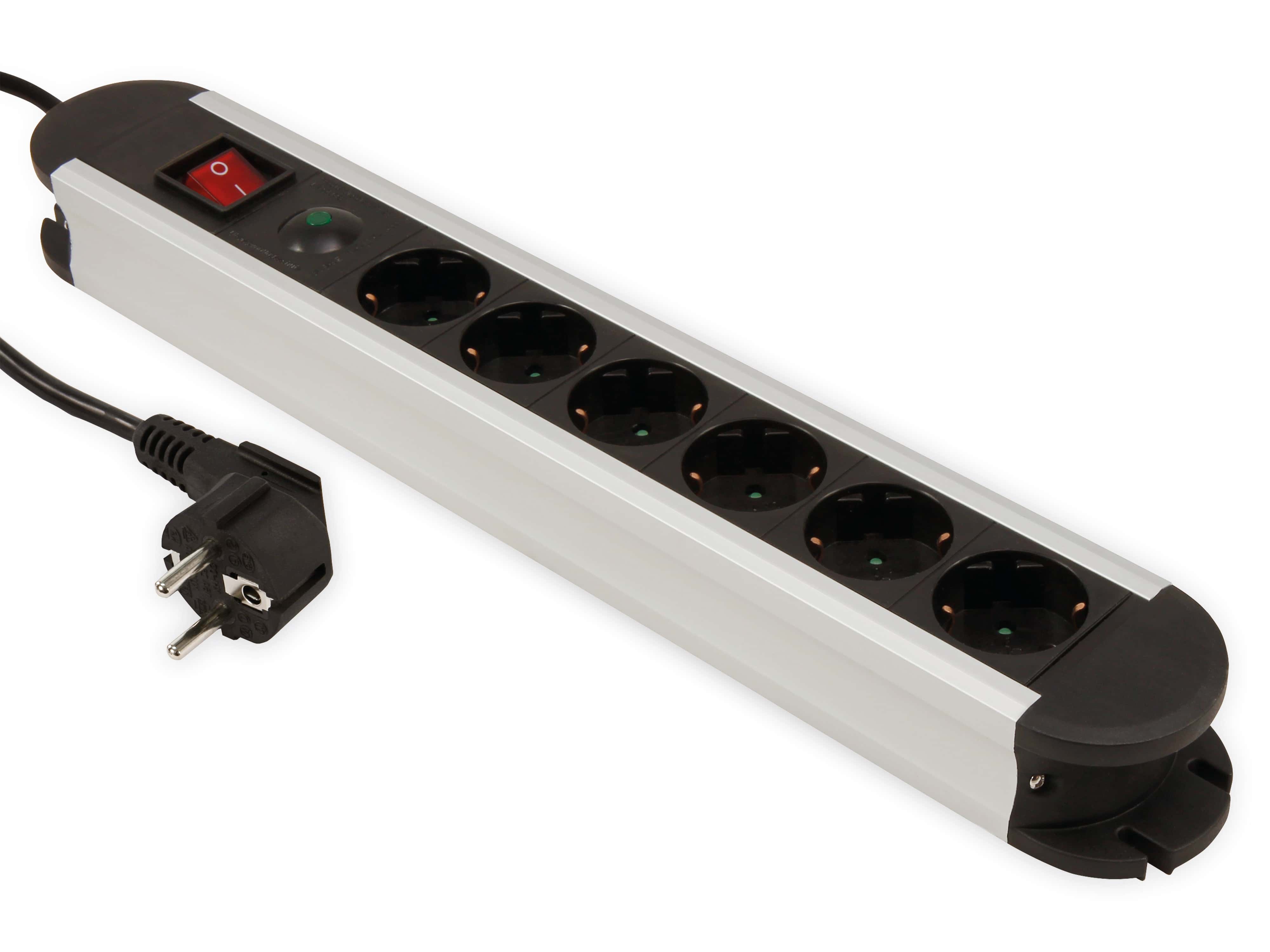 MCPOWER Steckdosenleiste SL-06, 6-fach, Schalter, 1,4 m Zuleitung, ÜS MCPOWER Steckdosenleiste SL-06, 6-fach, Schalter, 1,4 m Zuleitung, ÜS