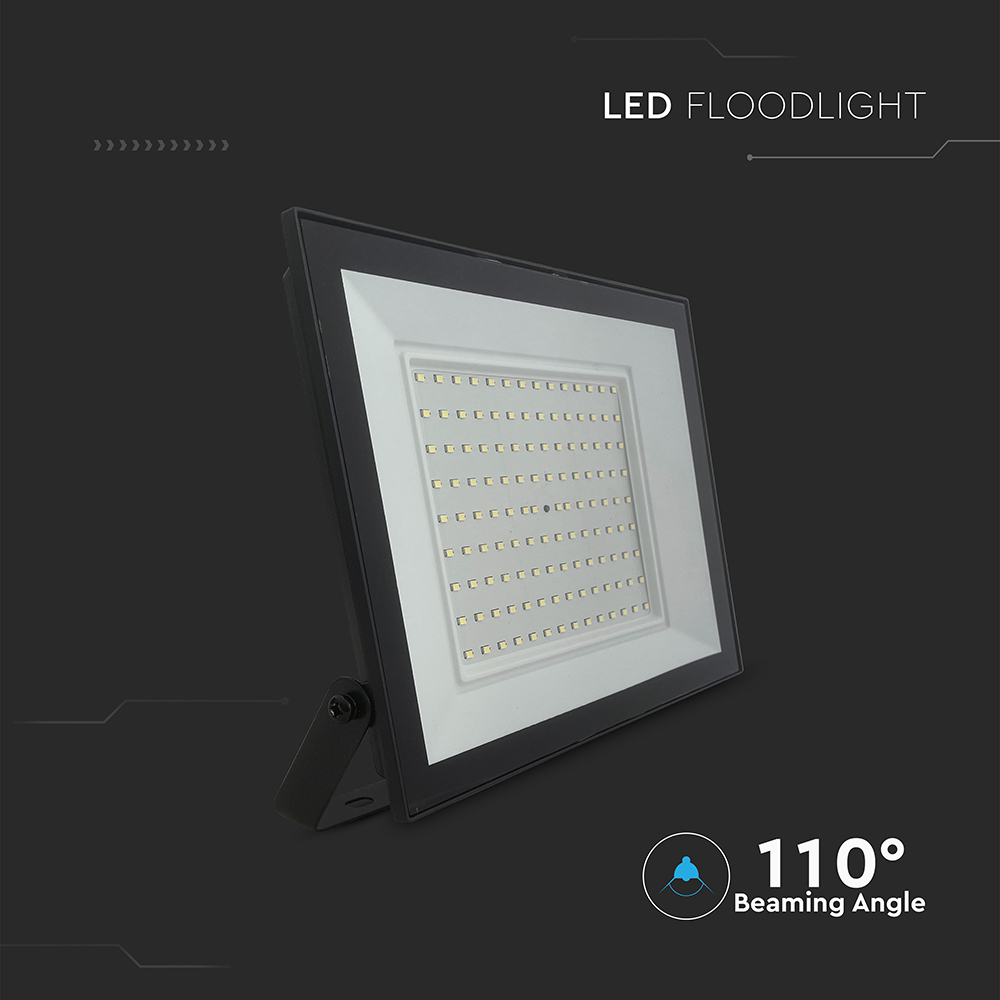 V-TAC LED-Fluter, VT-44109, 100 W, 4000K, EEK: F, 8150 lm, neutralweiß, IP65, schwarz V-TAC LED-Fluter, VT-44109, 100 W, 4000K, EEK: F, 8150 lm, neutralweiß, IP65, schwarz