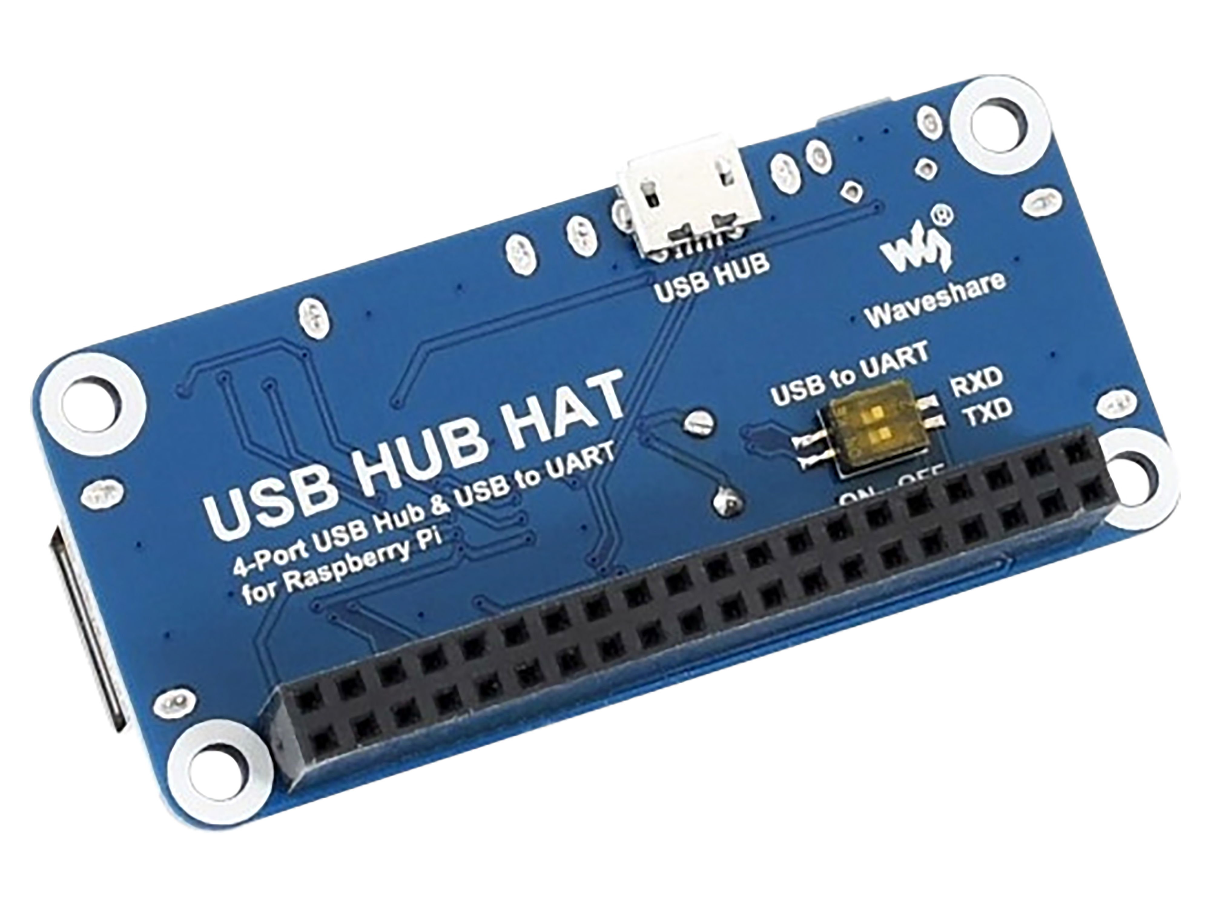 WAVESHARE USB-Hub mit 4 Anschlüssen für Raspberry Pi WAVESHARE USB-Hub mit 4 Anschlüssen für Raspberry Pi