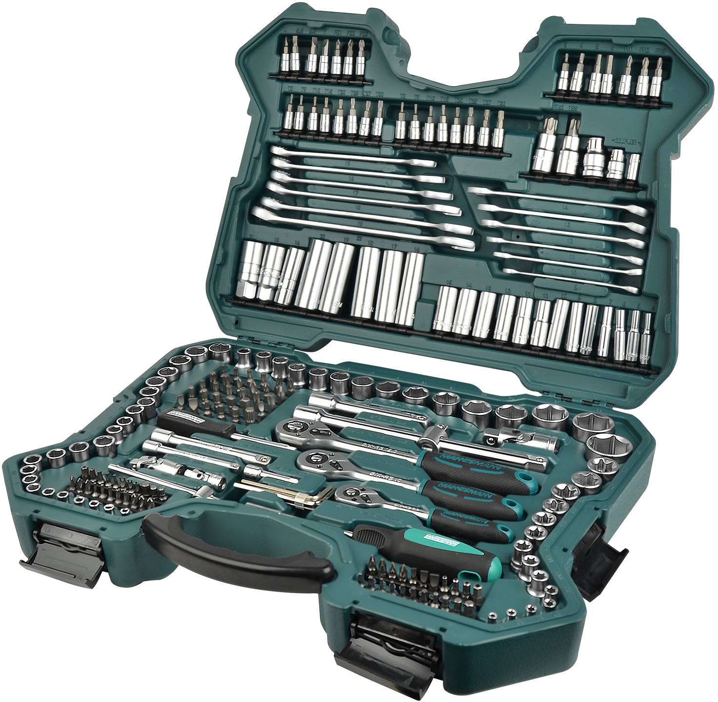 BRÜDER MANNESMANN Steckschlüssel-Satz, 215-tlg, 1/4"+3/8"+1/2" BRÜDER MANNESMANN Steckschlüssel-Satz, 215-tlg, 1/4"+3/8"+1/2"