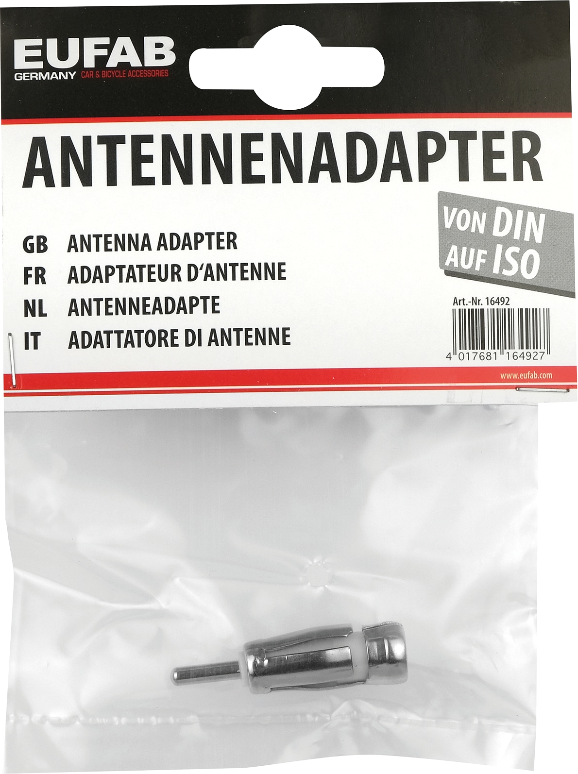 EUFAB Antennenadapter, 16492, DIN auf ISO EUFAB Antennenadapter, 16492, DIN auf ISO