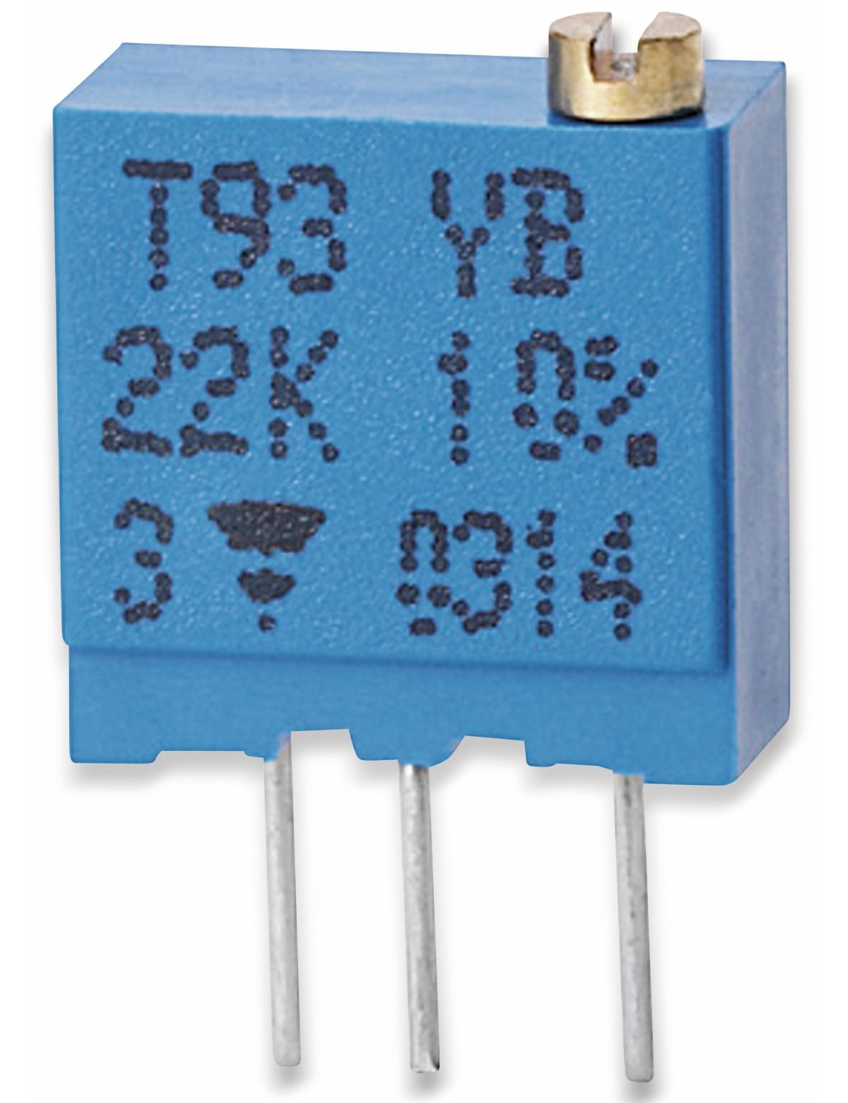 VISHAY Cermet-Trimmer T93YB, stehend, 0,5 W, 4,7K Ω VISHAY Cermet-Trimmer T93YB, stehend, 0,5 W, 4,7K Ω