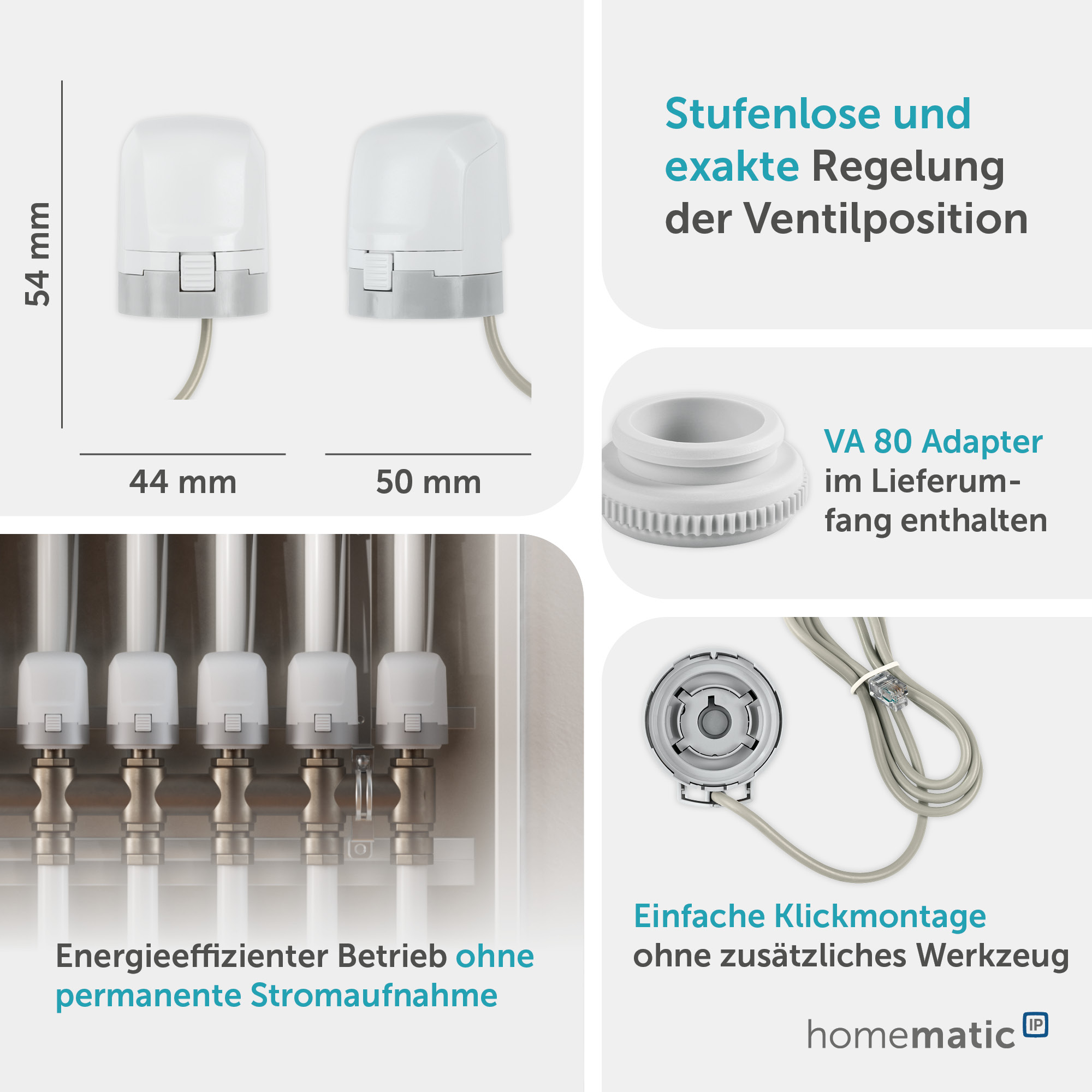 HOMEMATIC IP Smart Home 153309A0, Stellantrieb motorisch HOMEMATIC IP Smart Home 153309A0, Stellantrieb motorisch