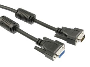 S-IMPULS VGA-Anschlusskabel, Verlängerung, 1,8 m, schwarz VGA-Anschlusskabel, Verlängerung, 1,8 m, schwarz