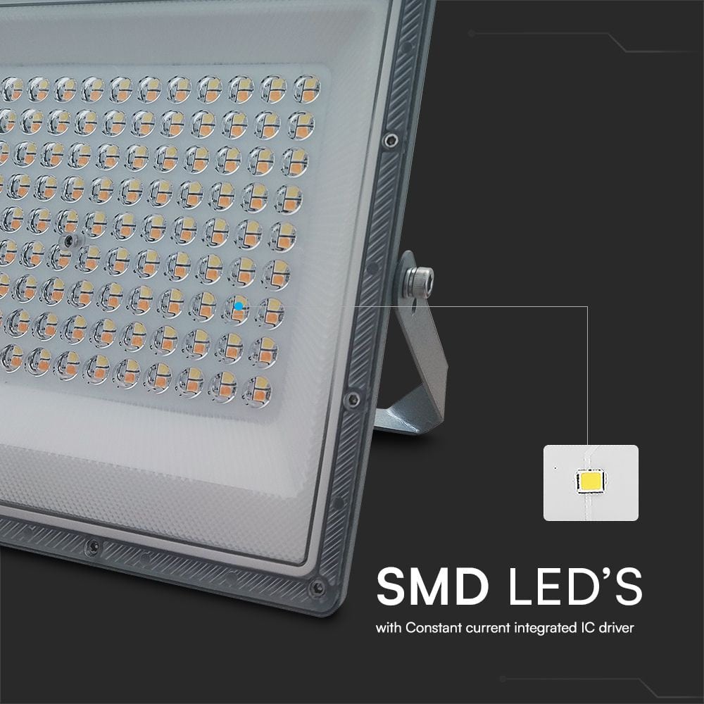 V-TAC LED-Fluter, VT-44050, EEK: F, 100 W, 8150 lm, CCT, IP65, grau V-TAC LED-Fluter, VT-44050, EEK: F, 100 W, 8150 lm, CCT, IP65, grau