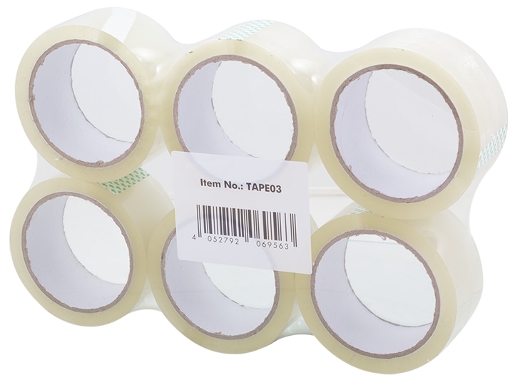 LOGILINK Verpackungs-Klebeband, transparent, 48 mm x 66 m, 6 Stück LOGILINK Verpackungs-Klebeband, transparent, 48 mm x 66 m, 6 Stück