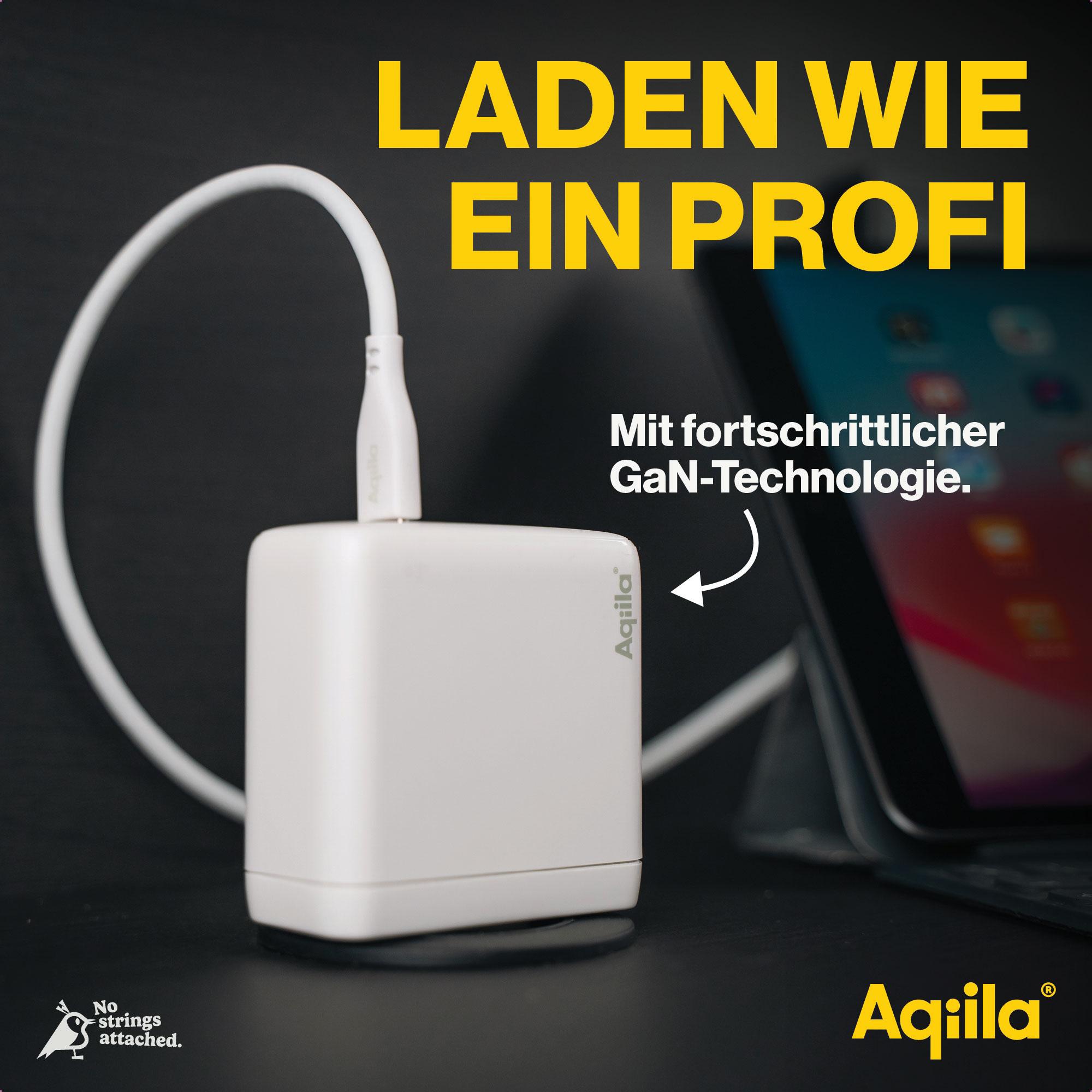 AQIILA USB-Lader Chargebird W4, 120 W, 3-fach, 2x USB-C, 1x USB-A AQIILA USB-Lader Chargebird W4, 120 W, 3-fach, 2x USB-C, 1x USB-A