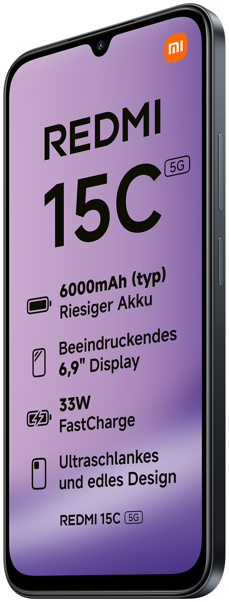 XIAOMI Smartphone Redmi 15C 5G 128GB midnight black XIAOMI Smartphone Redmi 15C 5G 128GB midnight black