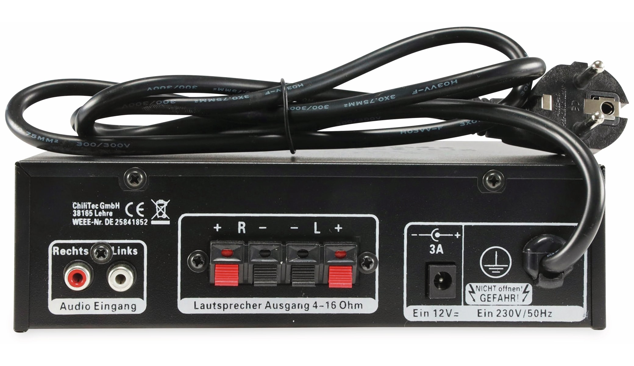 CHILITEC Mini-HiFi-Verstärker CTA-100, schwarz CHILITEC Mini-HiFi-Verstärker CTA-100, schwarz