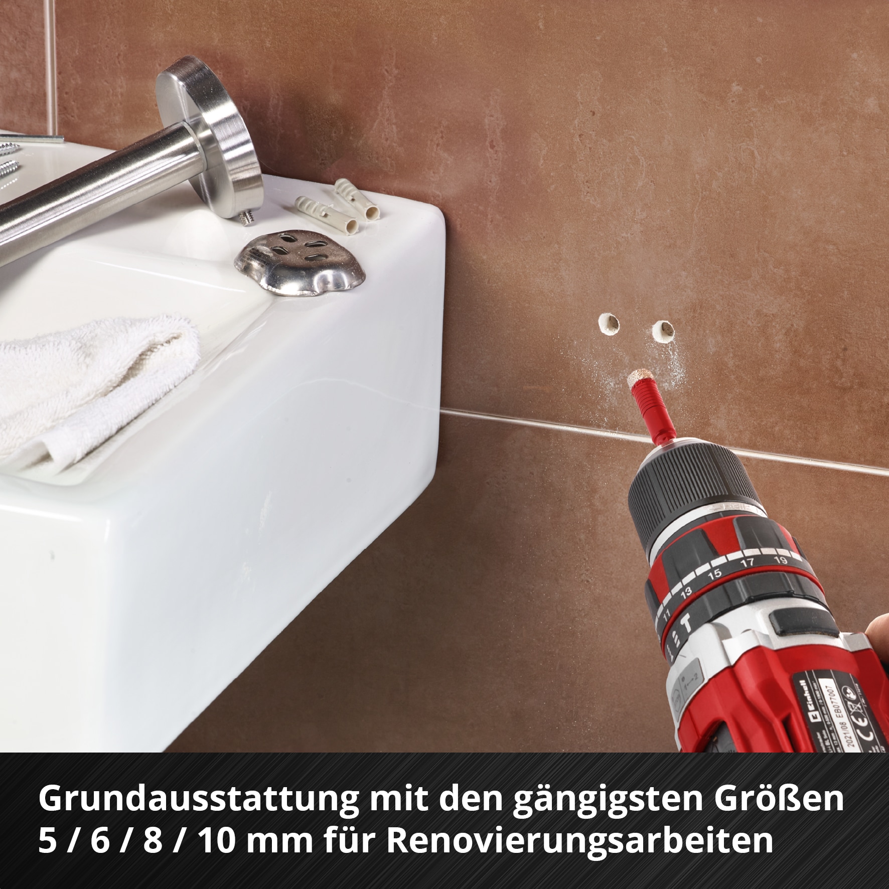 EINHELL Diamant-Fliesenbohrer-Set, 500404, XS-Case, 4-teilig EINHELL Diamant-Fliesenbohrer-Set, 500404, XS-Case, 4-teilig