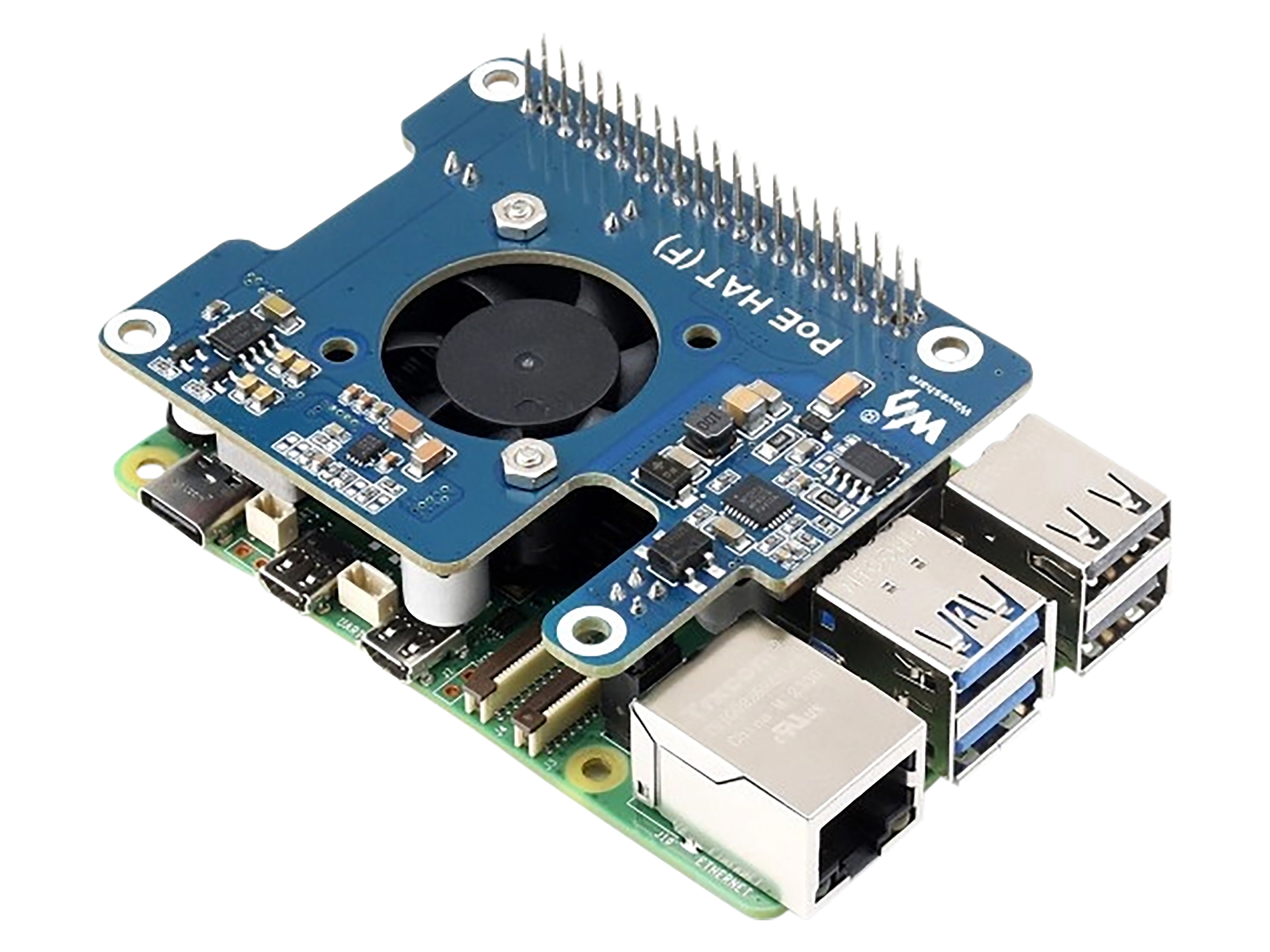 WAVESHARE, PoE HAT für Raspberry Pi 5, WV26399 WAVESHARE, PoE HAT für Raspberry Pi 5, WV26399