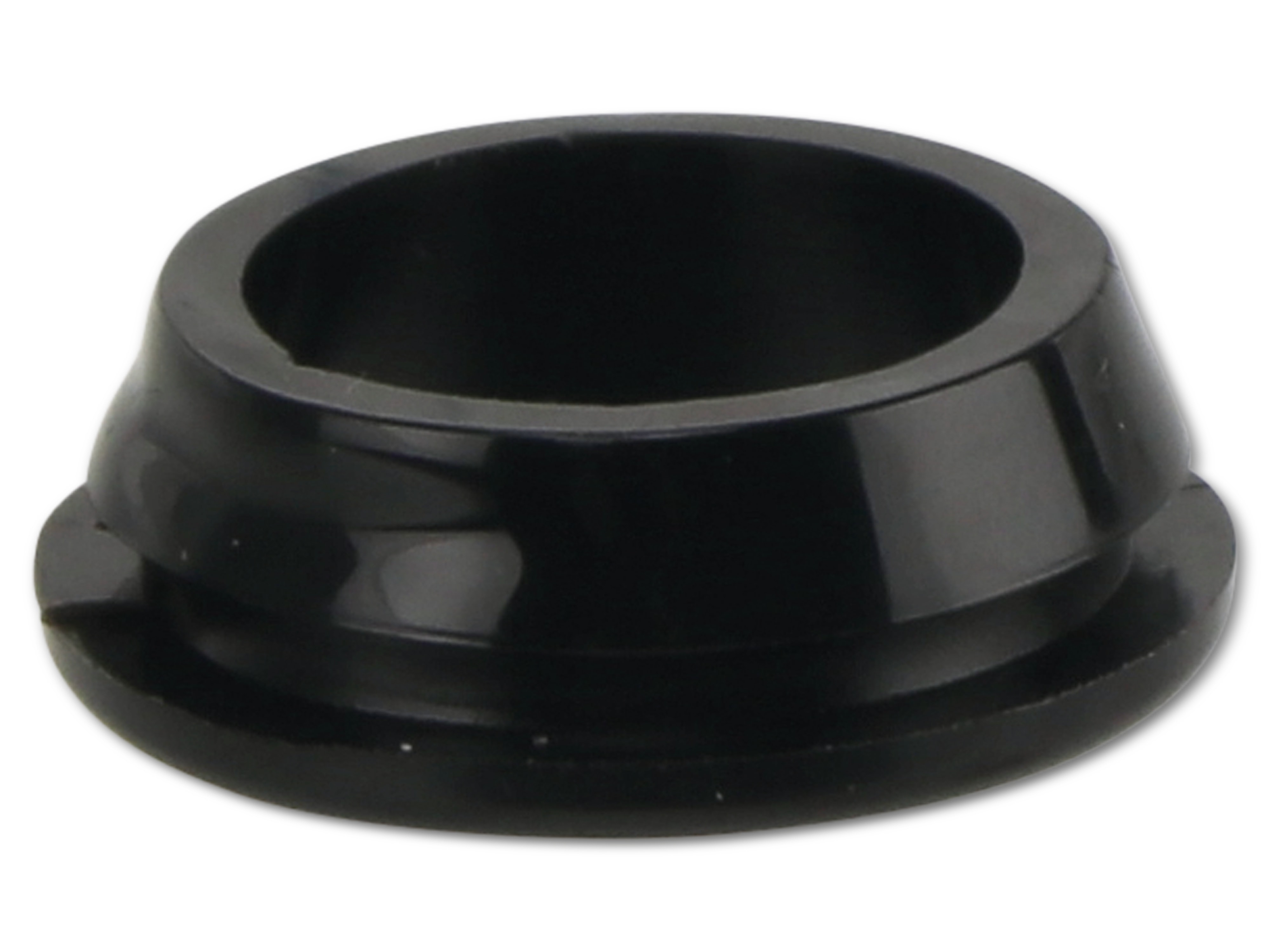 KSS Kabeldurchführungstülle PVC, schwarz, Plattenstärke 2, offen, 1 Stück