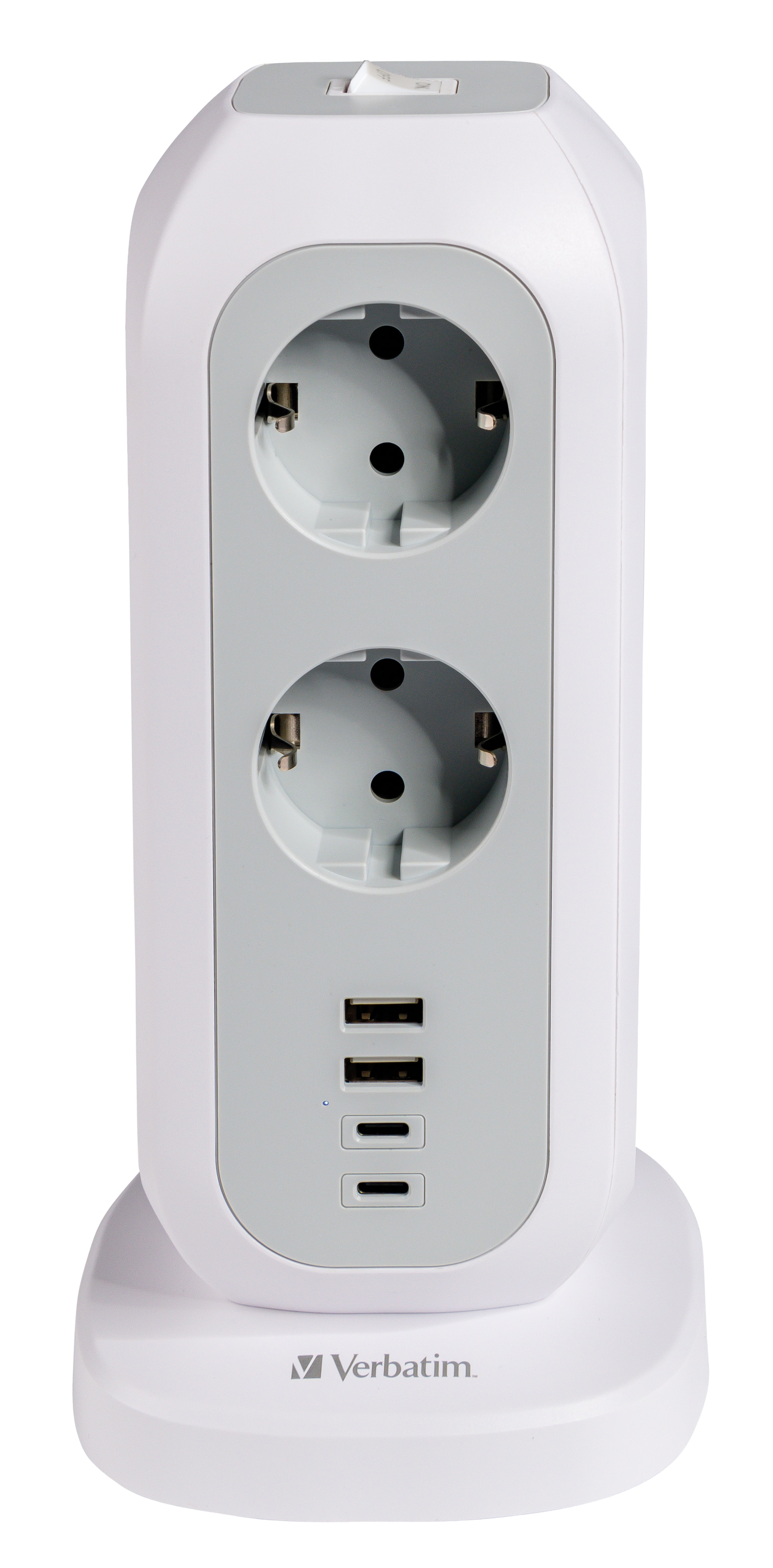 VERBATIM Steckdosenverteiler EUPT-01, Tower, 11-fach, 2x USB-A, 2x USB-C VERBATIM Steckdosenverteiler EUPT-01, Tower, 11-fach, 2x USB-A, 2x USB-C