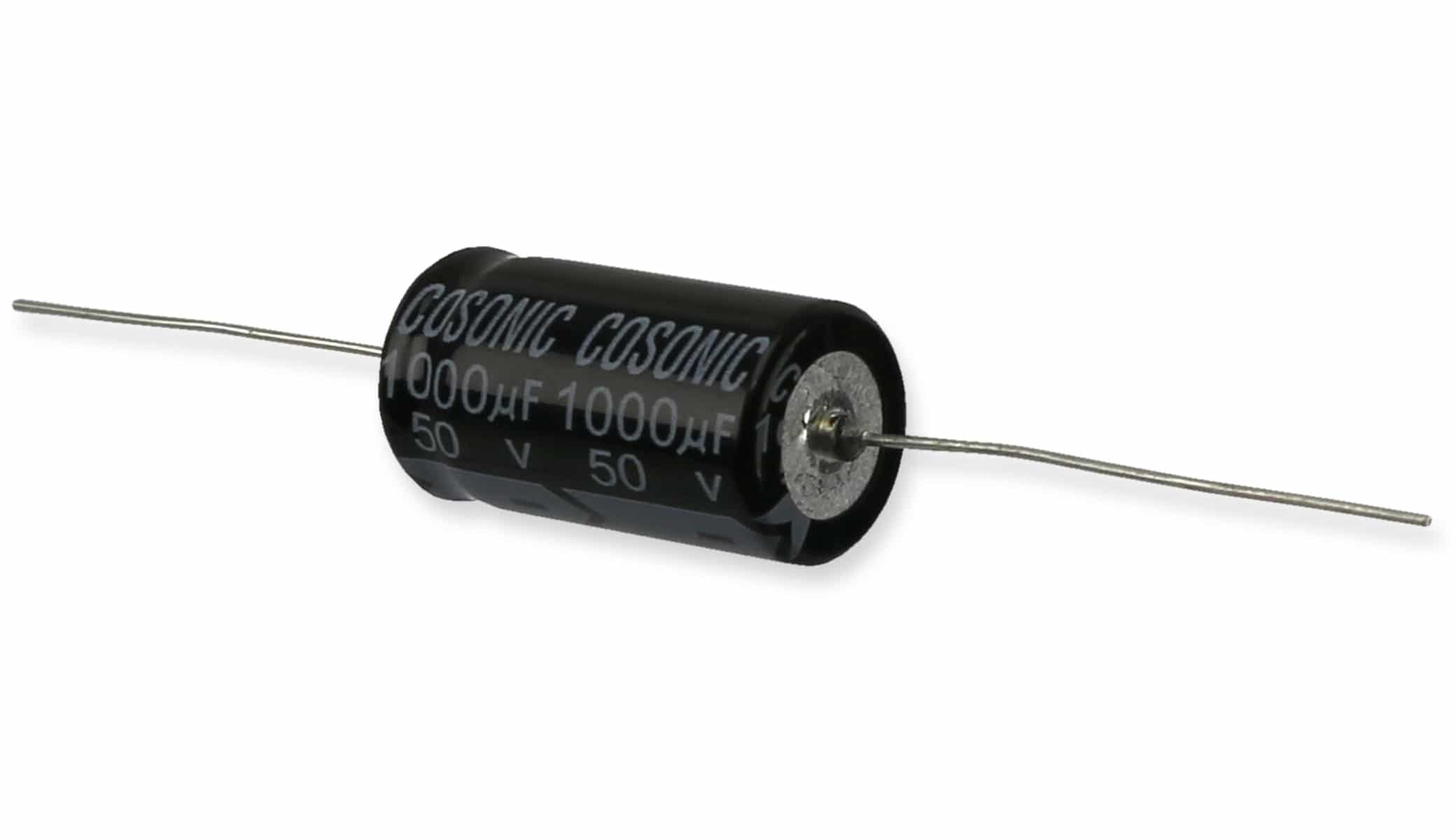 AZAA Elko 1000µF, 50V, axial AZAA Elko, 1000 µF/50 V, 105°C, axial