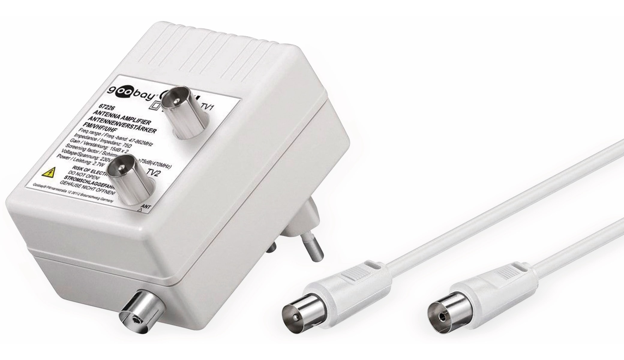 GOOBAY 2-Geräte Antennenverstärker 67226 GOOBAY 2-Geräte Antennenverstärker 67226