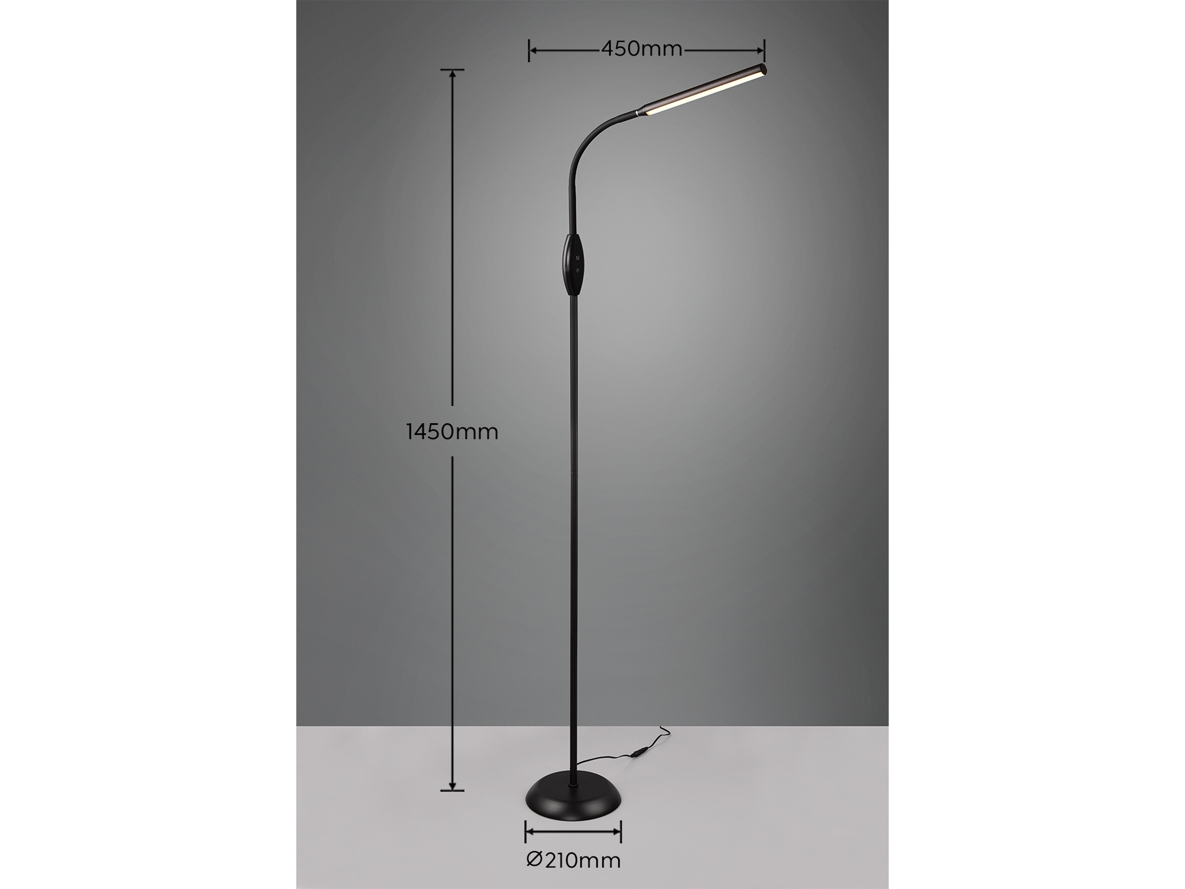 REALITY LED-Standleuchte Toro R47641102 schwarz, 5 W, 700 lm, CCT REALITY LED-Standleuchte Toro R47641102 schwarz, 5 W, 700 lm, CCT