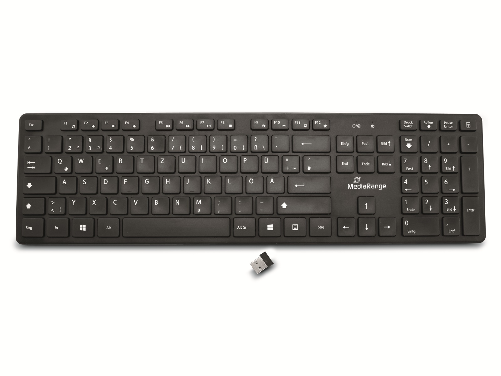 MEDIARANGE Funk-Tastatur- und Maus-Set MROS107, QWERTZ, schwarz MEDIARANGE Funk-Tastatur- und Maus-Set MROS107, QWERTZ, schwarz