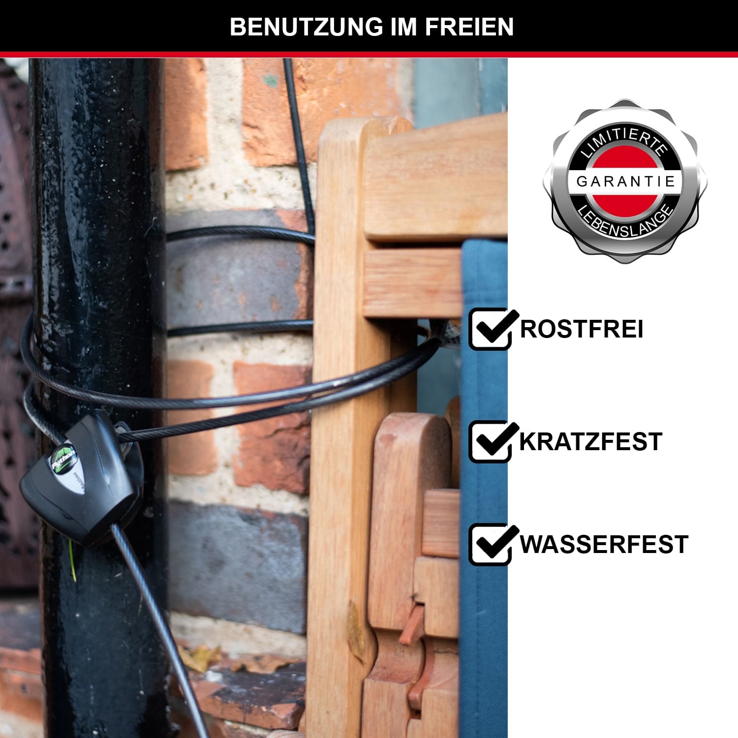 MASTERLOCK Kabelschloss 8417EURDPRO, 5mm MASTERLOCK Kabelschloss 8417EURDPRO, 5mm