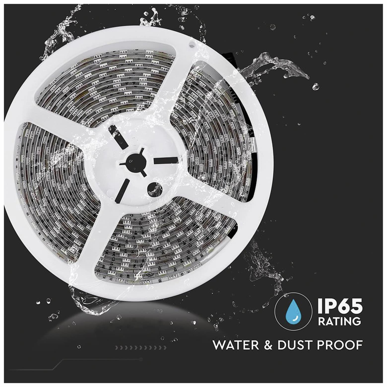 V-TAC LED-Strip VT-5050, 300 LEDs, 5 m, 12V, IP 65, 4000 K V-TAC LED-Strip VT-5050, 300 LEDs, 5 m, 12V, IP 65, 4000 K