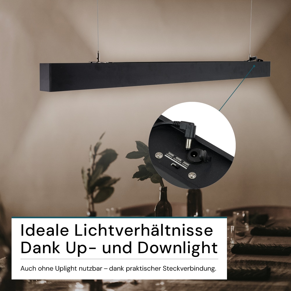 LUXULA LED-Büro-/Tresenleuchte, 30W, 3000/4000/6500K, EEK: E, 3600lm, IP20, schwarz LUXULA LED-Büro-/Tresenleuchte, 30W, 3000/4000/6500K, EEK: E, 3600lm, IP20, schwarz