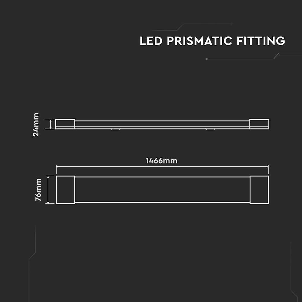 V-TAC LED-Deckenleuchte VT-8-50, 50W, 6500K, EEK: E, CREE Chip, 6000lm, IP20, 146,6 cm V-TAC LED-Deckenleuchte VT-8-50, 50W, 6500K, EEK: E, CREE Chip, 6000lm, IP20, 146,6 cm