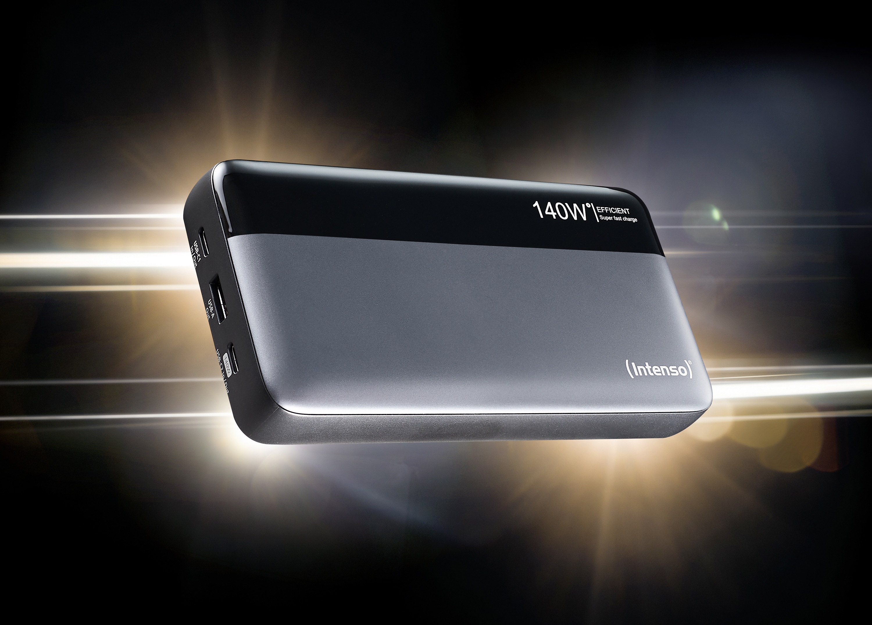 INTENSO USB Powerbank 7350060 HE25000, 25.000mAh, 140 W, grau INTENSO USB Powerbank 7350060 HE25000, 25.000mAh, 140 W, grau