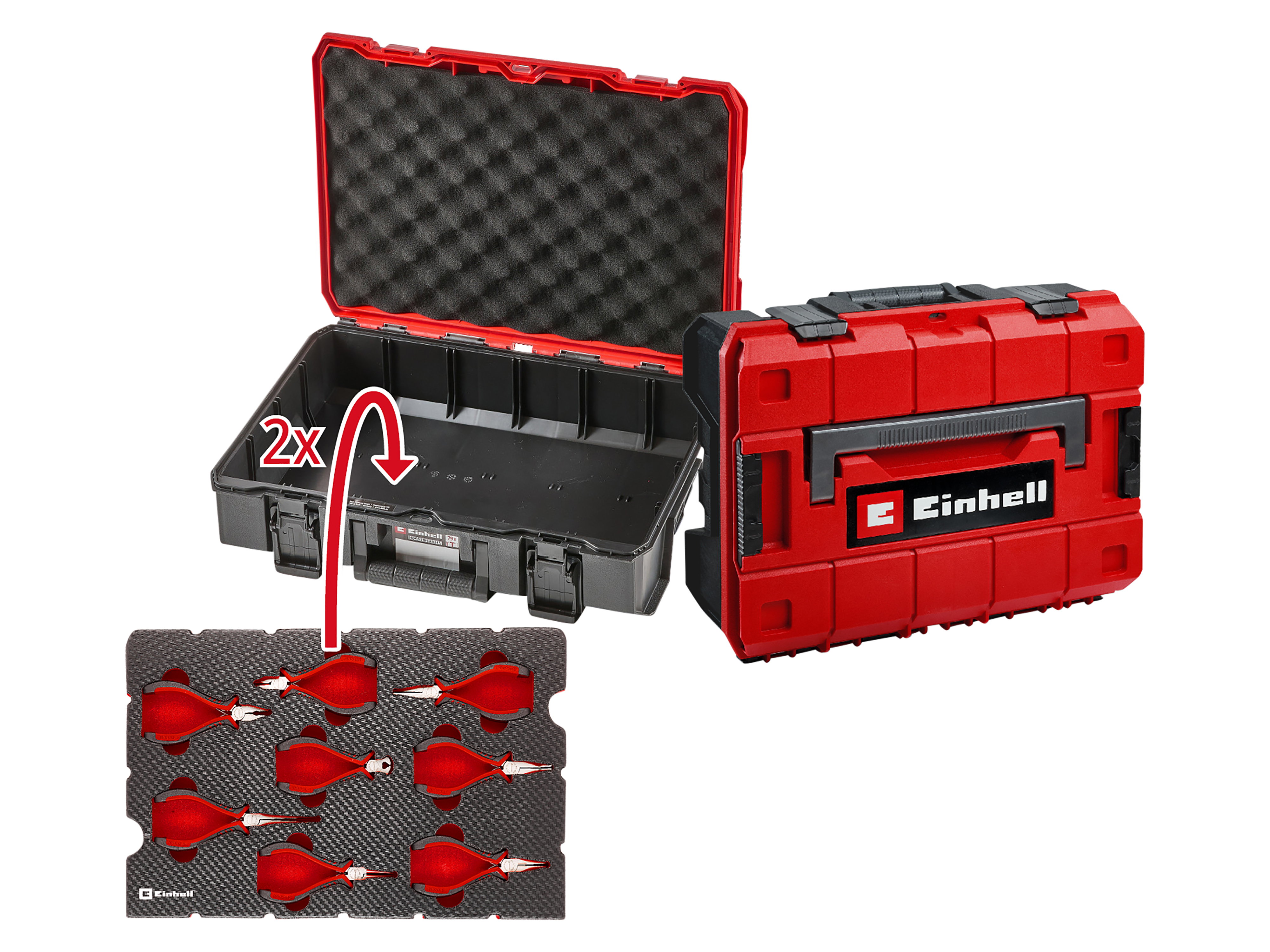 EINHELL E-Case-Einleger Feinmechaniker-Zangen, 505272, 8-teilig EINHELL E-Case-Einleger Feinmechaniker-Zangen, 505272, 8-teilig