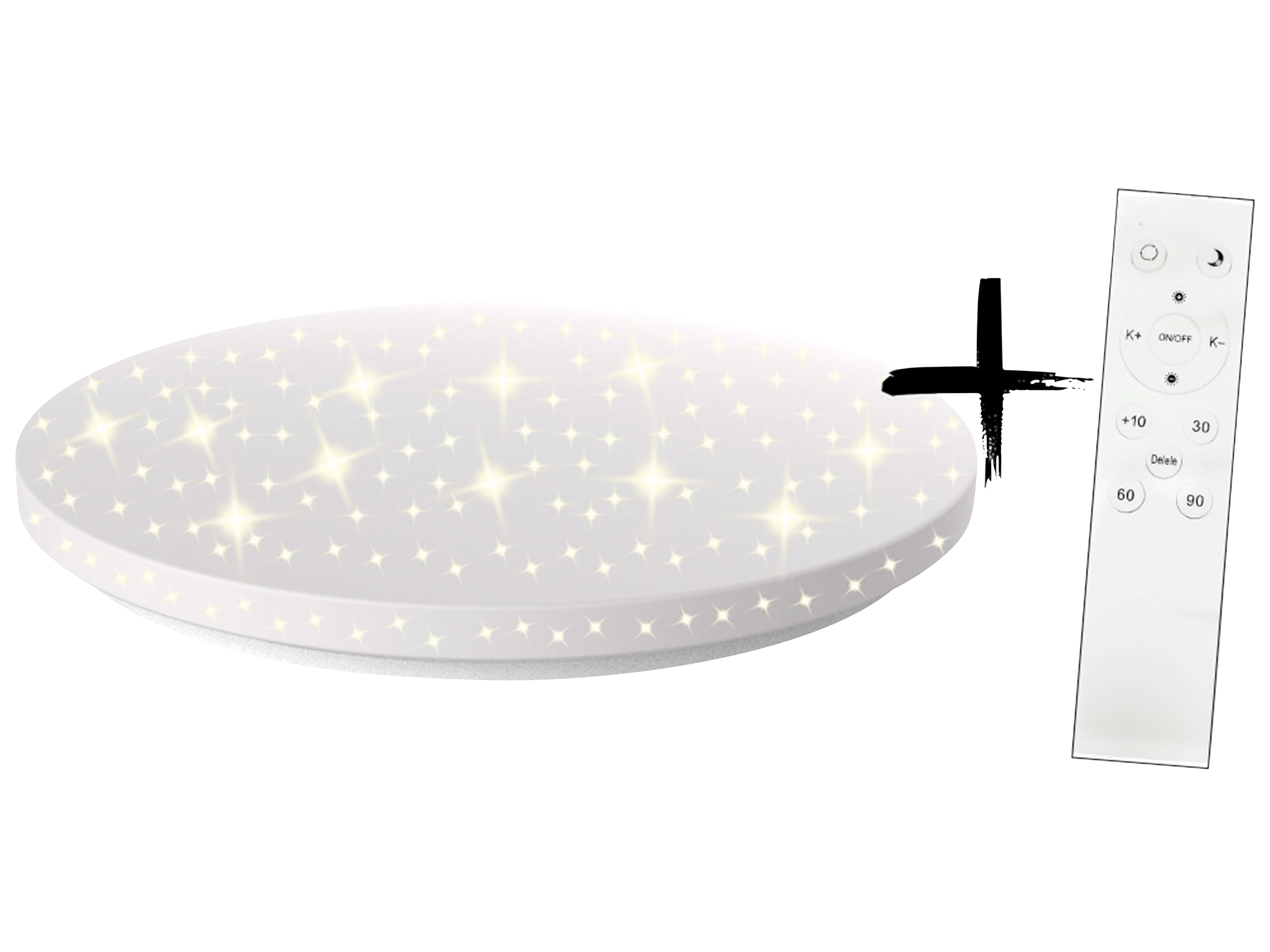 BLULAXA LED-Deckenleuchte, Promina-S, Sternenhimmel, 18W, CCT + Fernbedienung BLULAXA LED-Deckenleuchte, Promina-S, Sternenhimmel, 18W, CCT + Fernbedienung