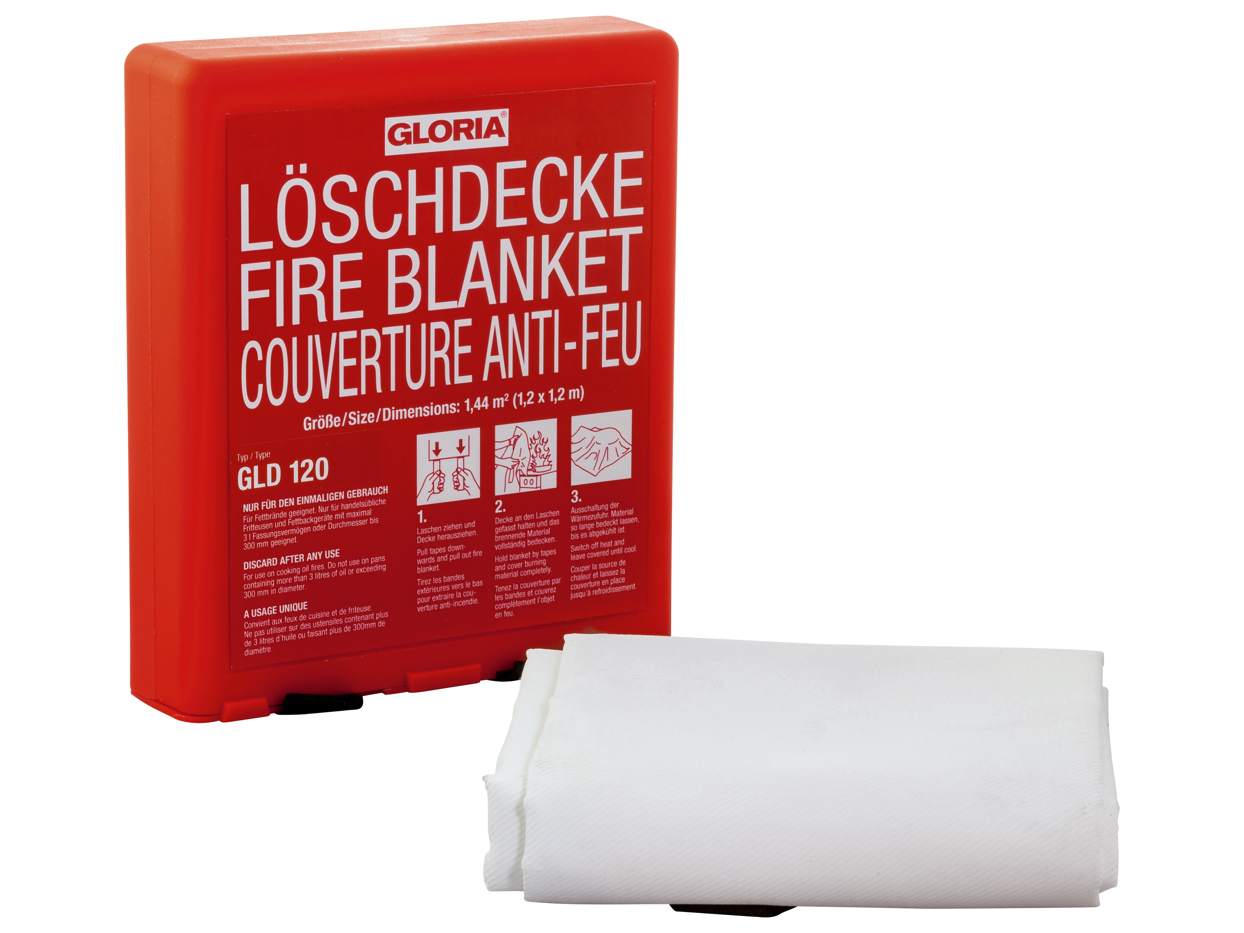 GLORIA Löschdecke GLD120, 1,20x1,20 m