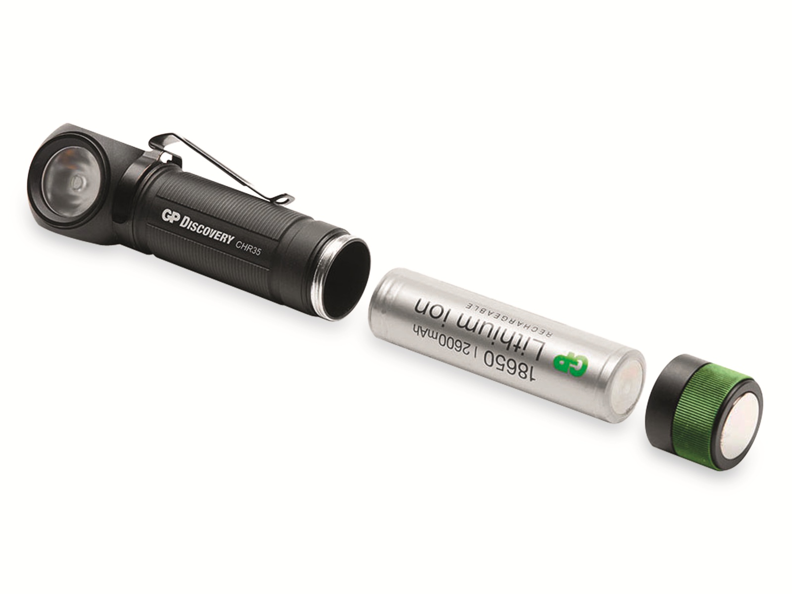 GP LED-Stirnlampe Discovery CH35, 600 lm, inkl. Li-Ion Akku 18650 GP LED-Stirnlampe Discovery CH35, 600 lm, inkl. Li-Ion Akku 18650