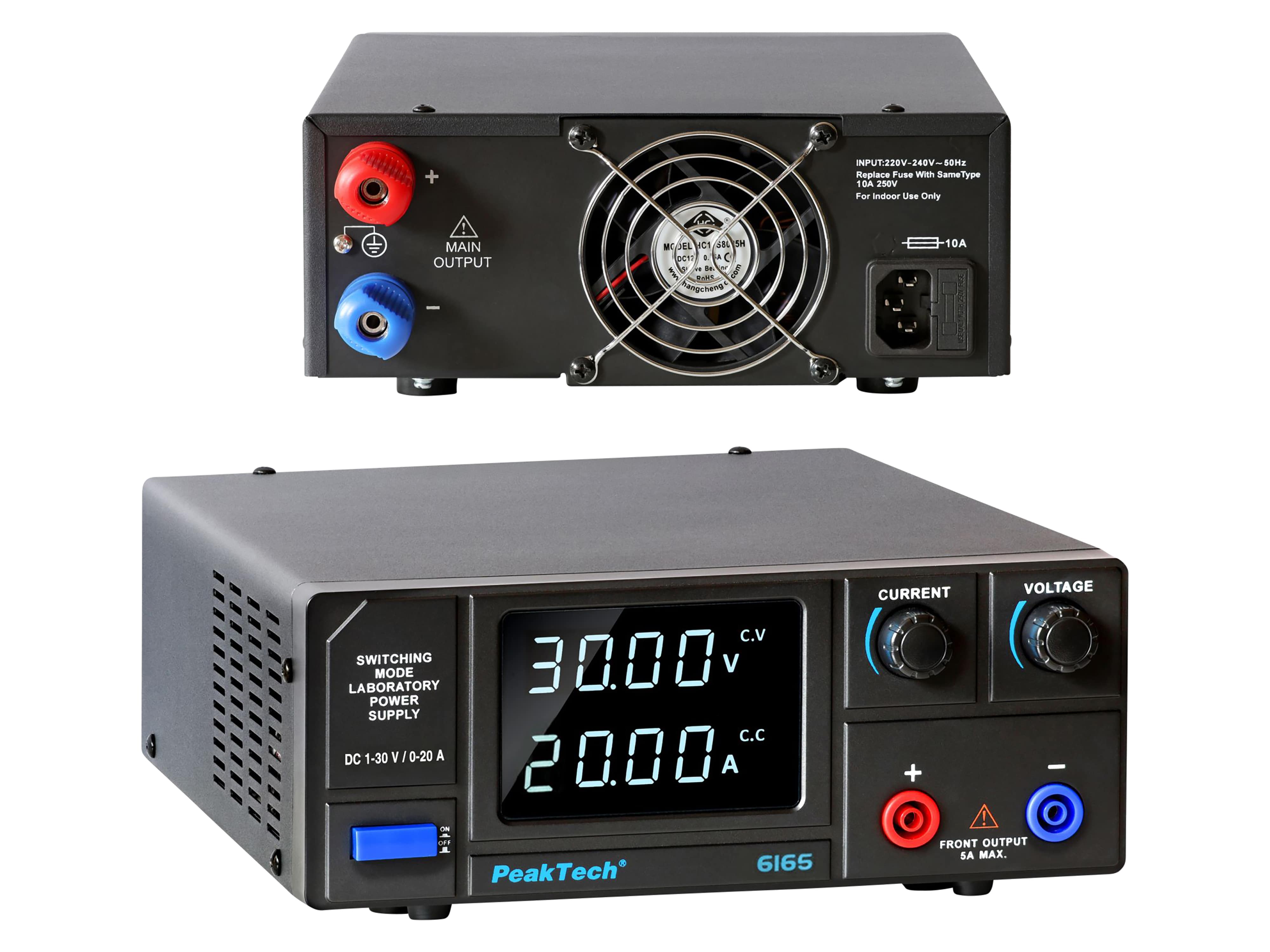 PEAKTECH Labornetzgerät P 6165, 1...30 V, 0...20 A, 600 W PEAKTECH Labornetzgerät P 6165, 1...30 V, 0...20 A, 600 W