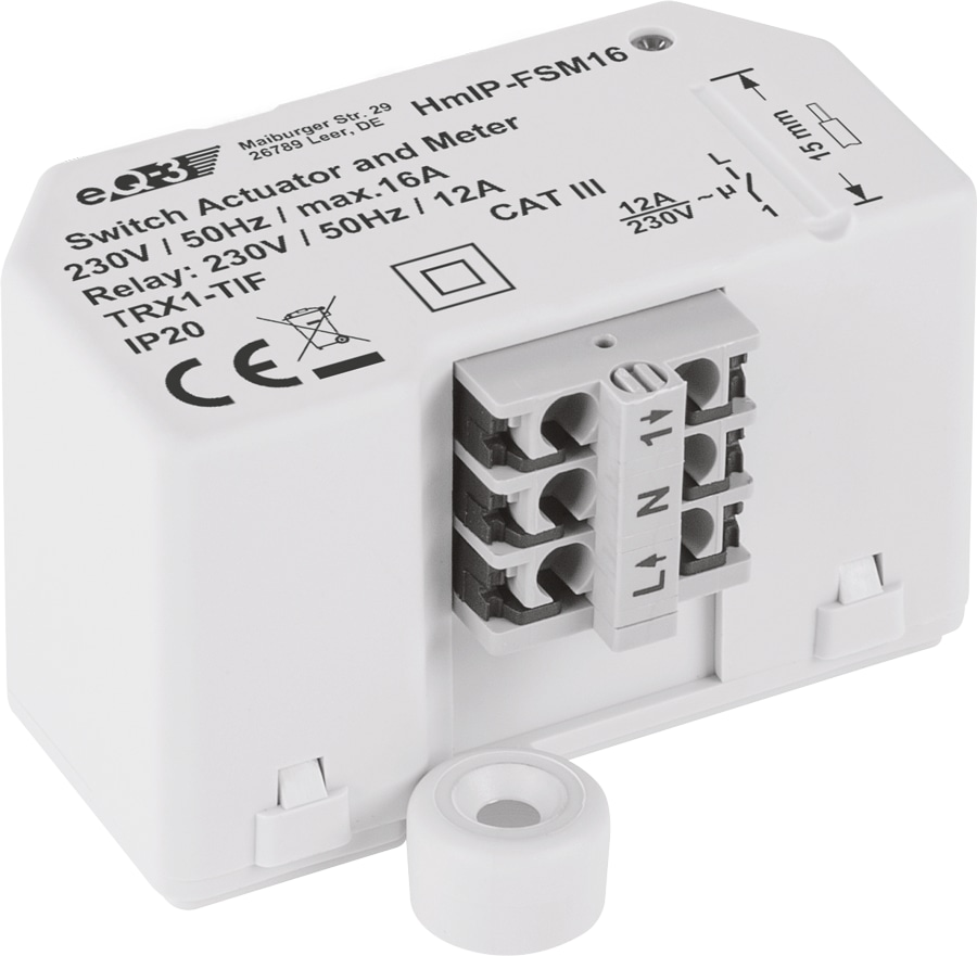 HOMEMATIC IP Smart Home 150239A0 Schalt-Mess-Aktor, 16A, Unterputz HOMEMATIC IP Smart Home 150239A0 Schalt-Mess-Aktor, 16A, Unterputz