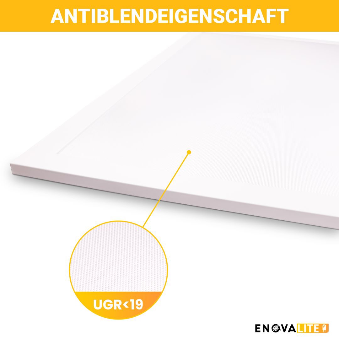 ENOVALITE LED-Panel, 36 W, 3600 lm, EEK: F, 620x620 mm, 3000 K, 90° Abstrahlwinkel, UGR >19 ENOVALITE LED-Panel, 36 W, 3600 lm, EEK: F, 620x620 mm, 3000 K
