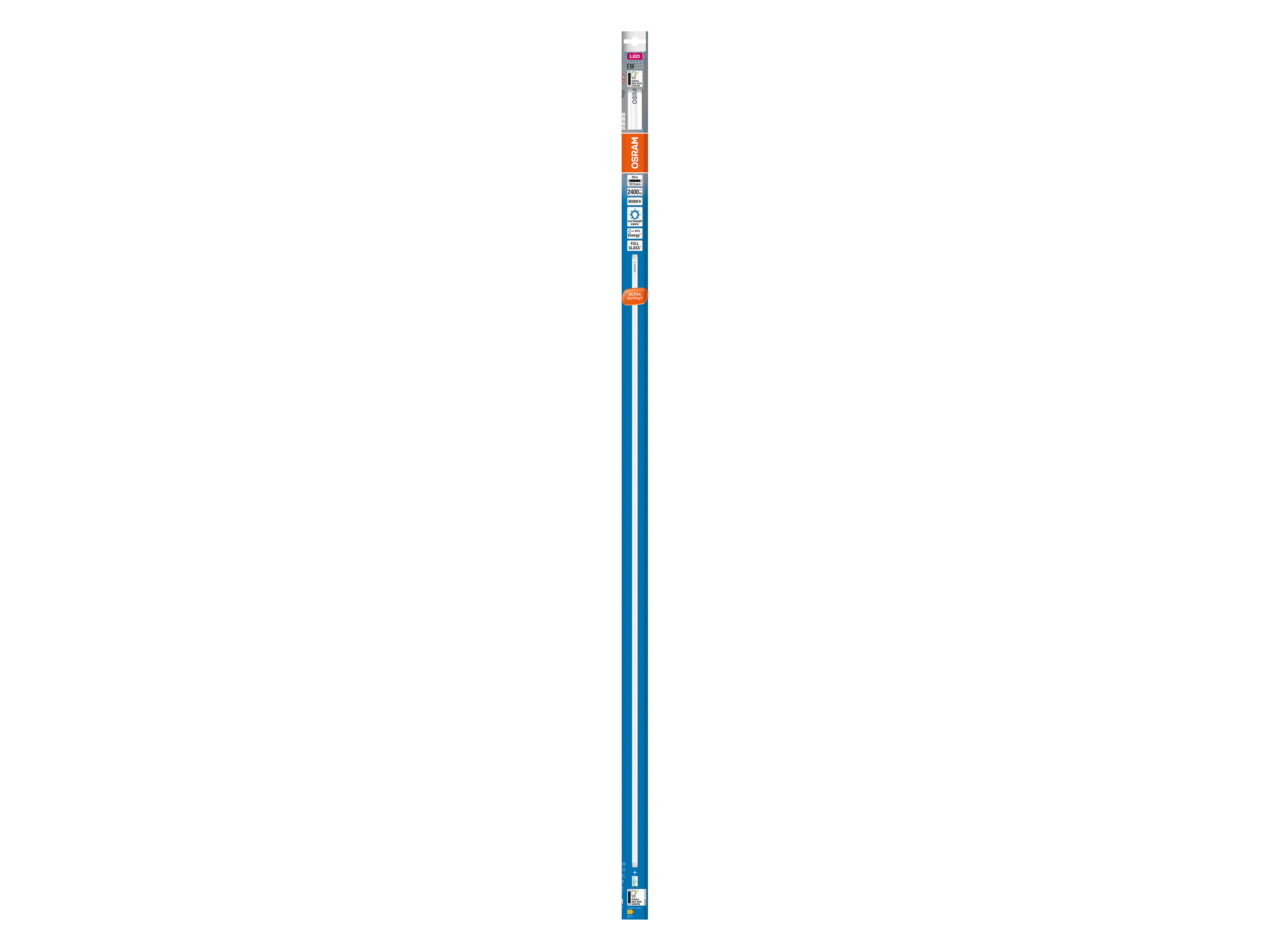 OSRAM LED-Röhre, T8, 1200mm, G13, EEK: E, 20W, 2400lm, 6500K OSRAM LED-Röhre, T8, 1200mm, G13, EEK: E, 20W, 2400lm, 6500K