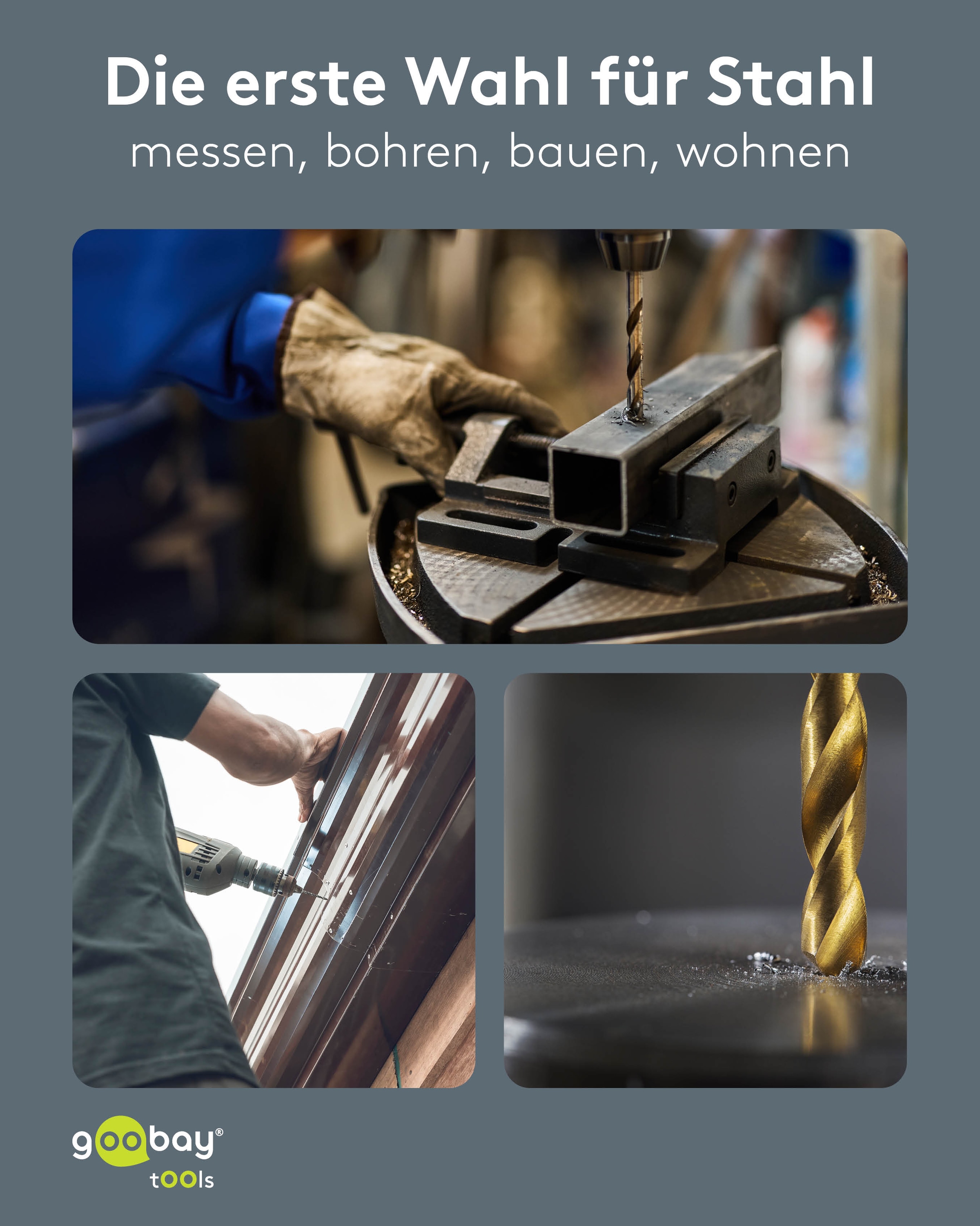 GOOBAY TOOLS HSS-Metallbohrer-Set, 77850, 1,5-10 mm, 15-teilig GOOBAY TOOLS HSS-Metallbohrer-Set, 77850, 1,5-10 mm, 15-teilig