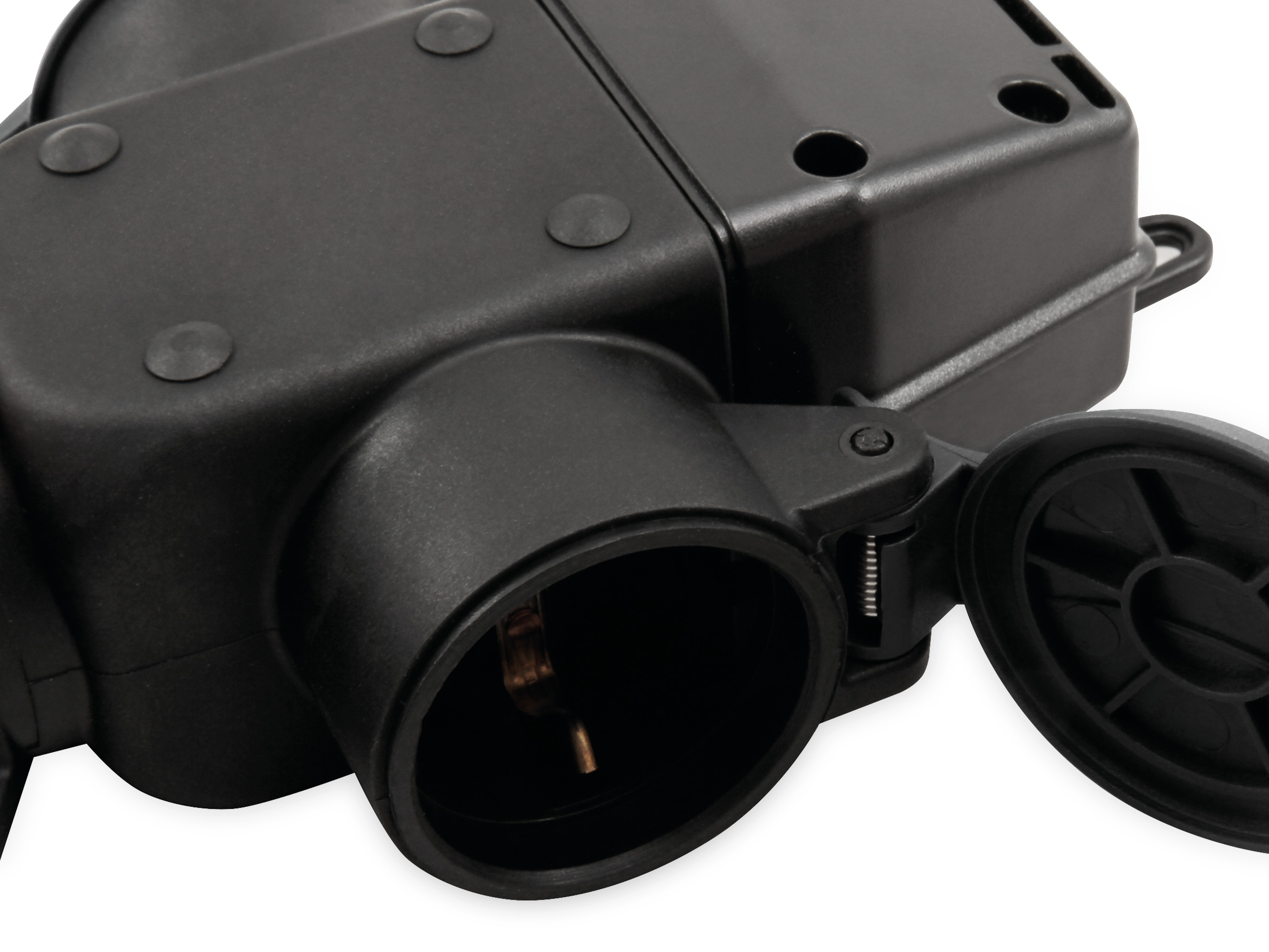 MCPOWER Schutzkontakt-Verteiler, 3-fach, IP44, Außenbereich, 16 A, schwarz MCPOWER Schutzkontakt-Verteiler, 3-fach, IP44, Außenbereich, 16 A, schwarz