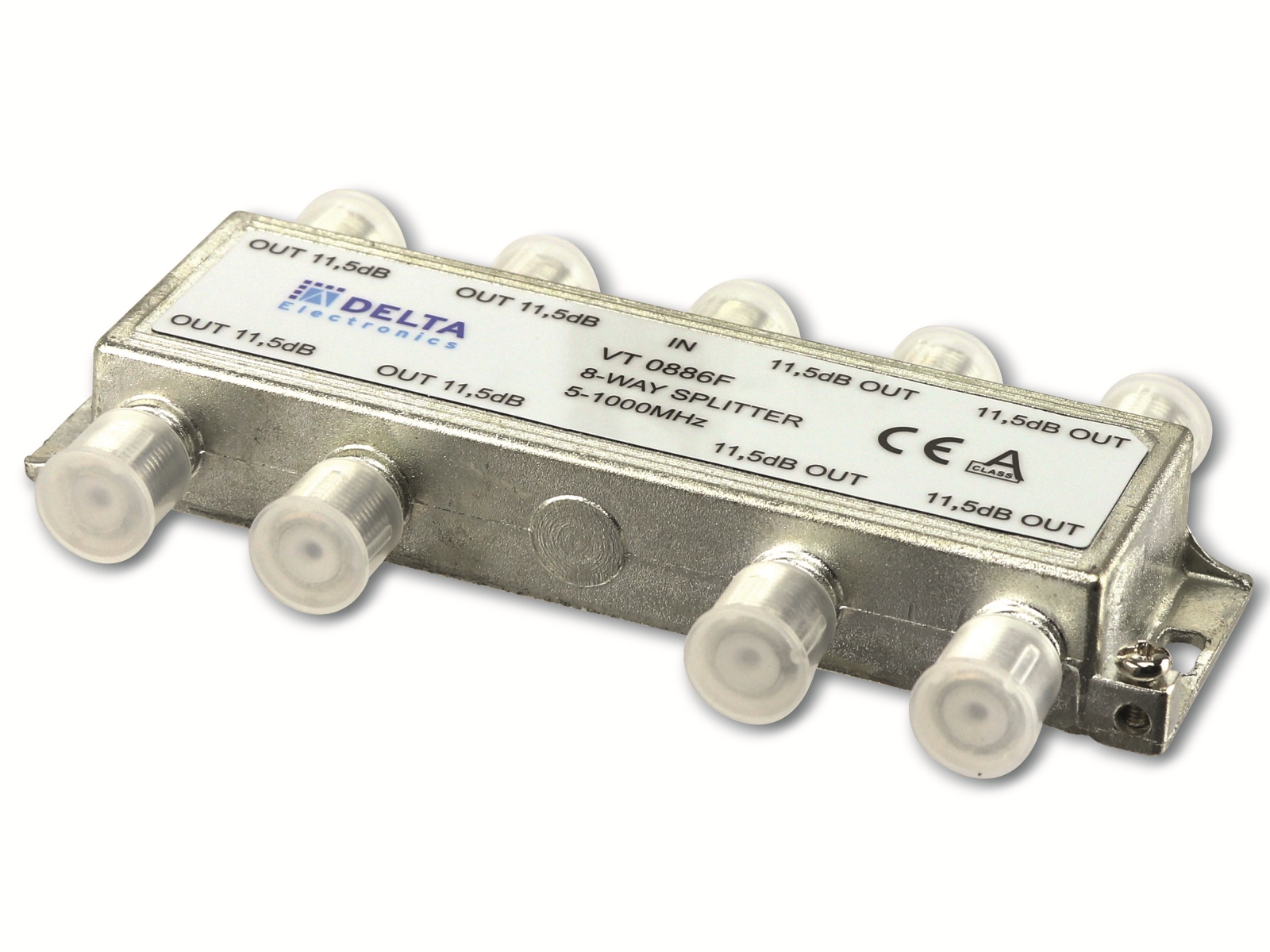 DELTA ELECTRONICS Antennenverteiler, VT 0886F, 8-fach, 11,5 dB DELTA ELECTRONICS Antennenverteiler, VT 0886F, 8-fach, 11,5 dB