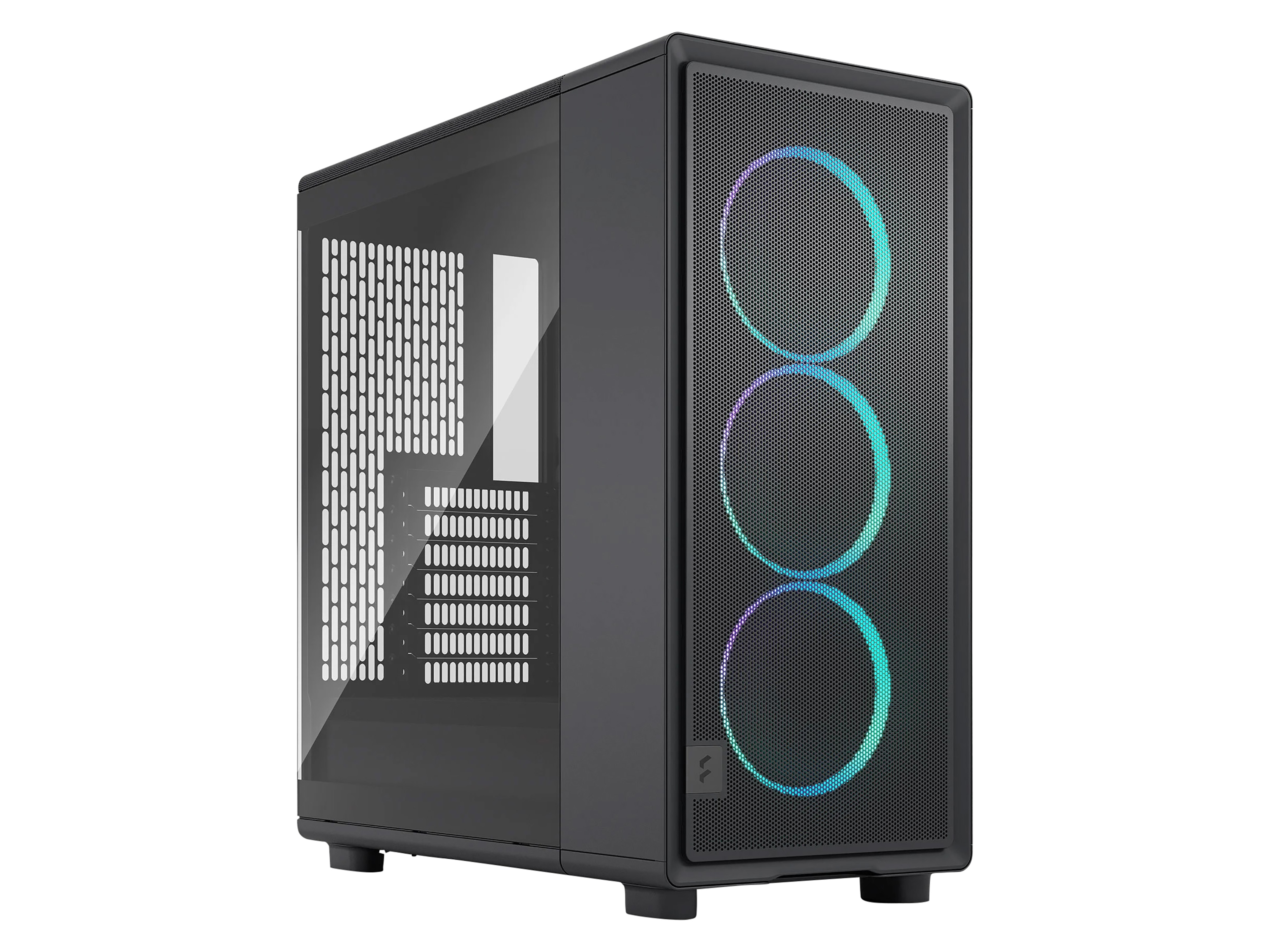 FRACTAL Midi Tower Design Epoch Black TG RGB Light