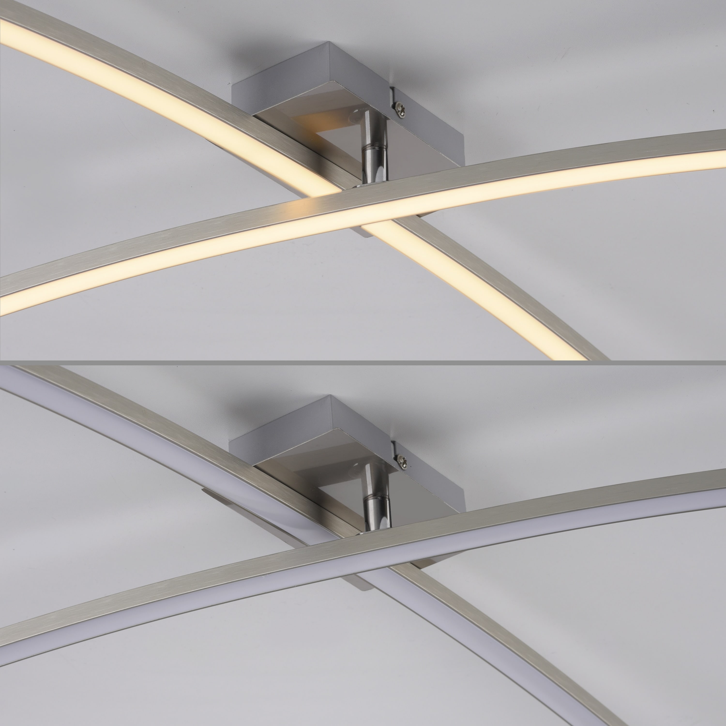 JUST LIGHT LED-Deckenleuchte 14726-55, 12W, 3000K, 1730lm, warmweiß, IP20, stahl JUST LIGHT LED-Deckenleuchte 14726-55, 12W, 3000K, 1730lm, warmweiß, IP20, stahl