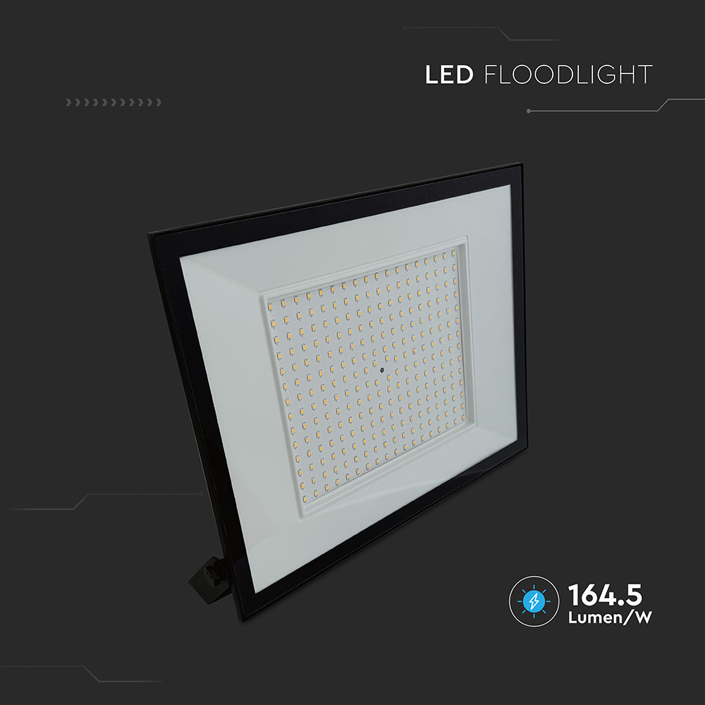 V-TAC LED-Fluter, VT-44208, 200 W, 6500K, EEK: F, 16450 lm, kaltweiß, IP65, schwarz