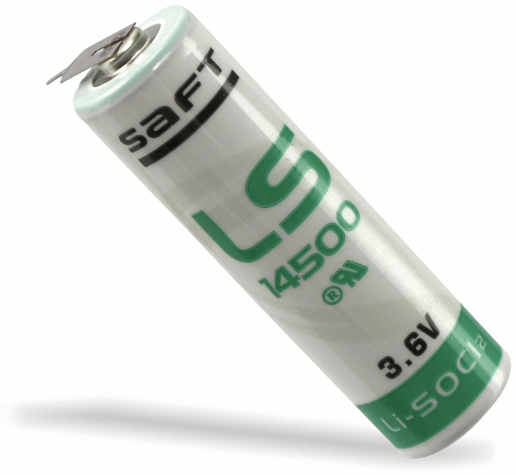 SAFT Lithium-Batterie LS 14500-2PF, AA, 1/1 Print +/-, 3,6 V-, 2600 mAh SAFT Lithium-Batterie LS 14500-2PF, AA, 1/1 Print +/-, 3,6 V-, 2600 mAh