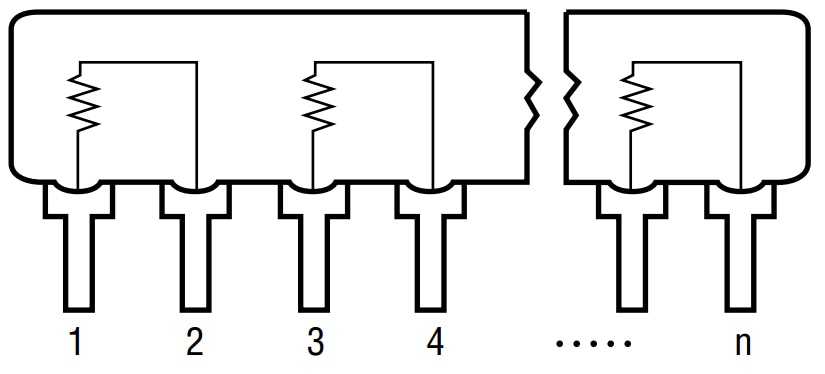 TANCAP TECHNOLOGY Widerstands-Netzwerk, 9P/8R, SIP, 10 kΩ 2% TANCAP TECHNOLOGY Widerstands-Netzwerk, 9P/8R, SIP, 10 kΩ 2%