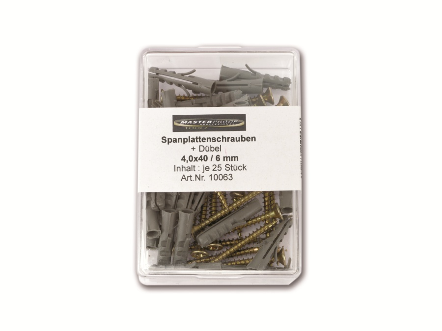 MASTERPROOF Schrauben-/Dübelset, 6 mm MASTERPROOF Schrauben-/Dübelset, 6 mm