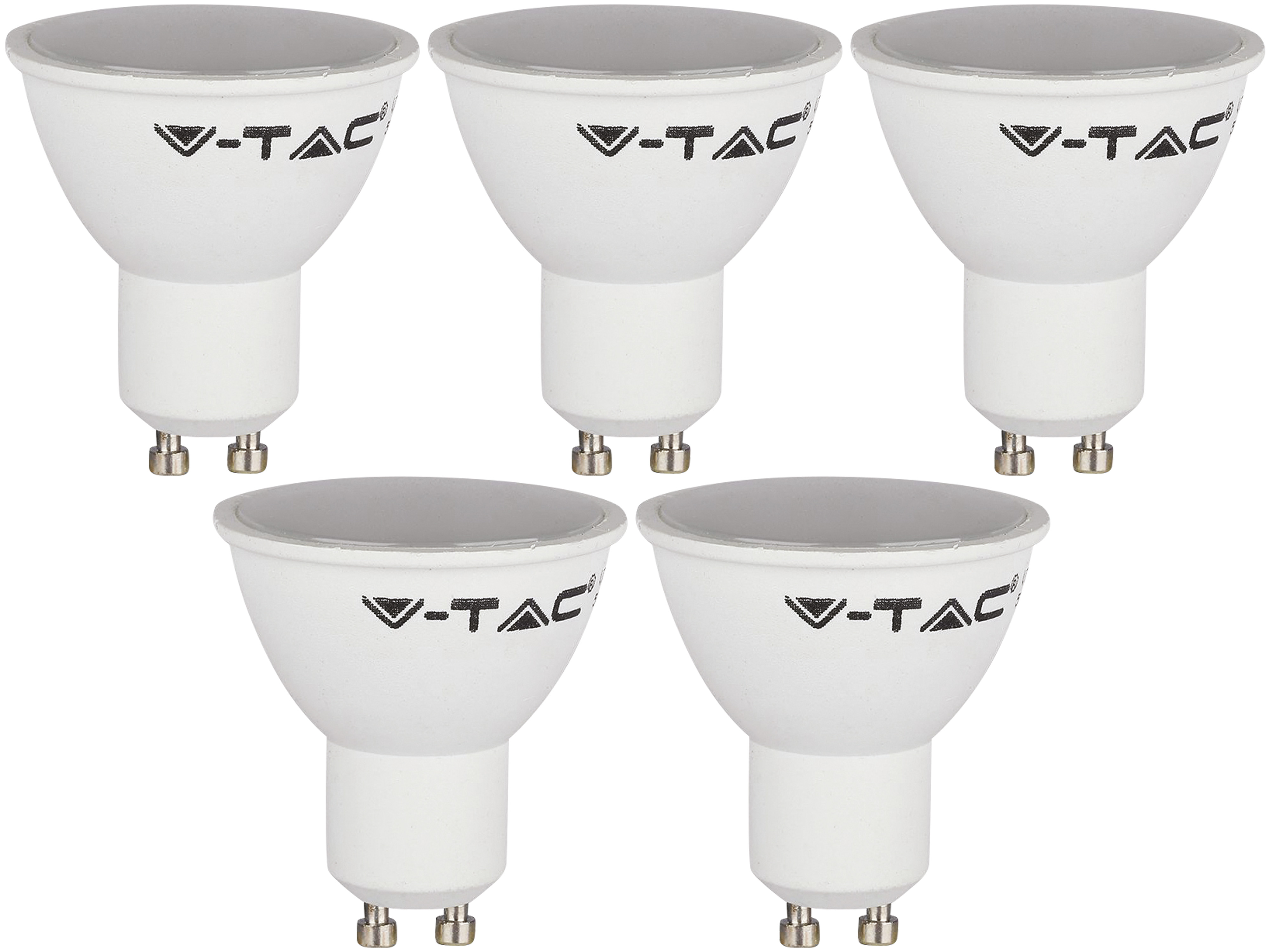 V-TAC LED-SMD-Lampe, PAR16, GU10, EEK: F, 4,5W, 400lm, 3000K, 5 Stück V-TAC LED-SMD-Lampe, PAR16, GU10, EEK: F, 4,5W, 400lm, 3000K, 5 Stück