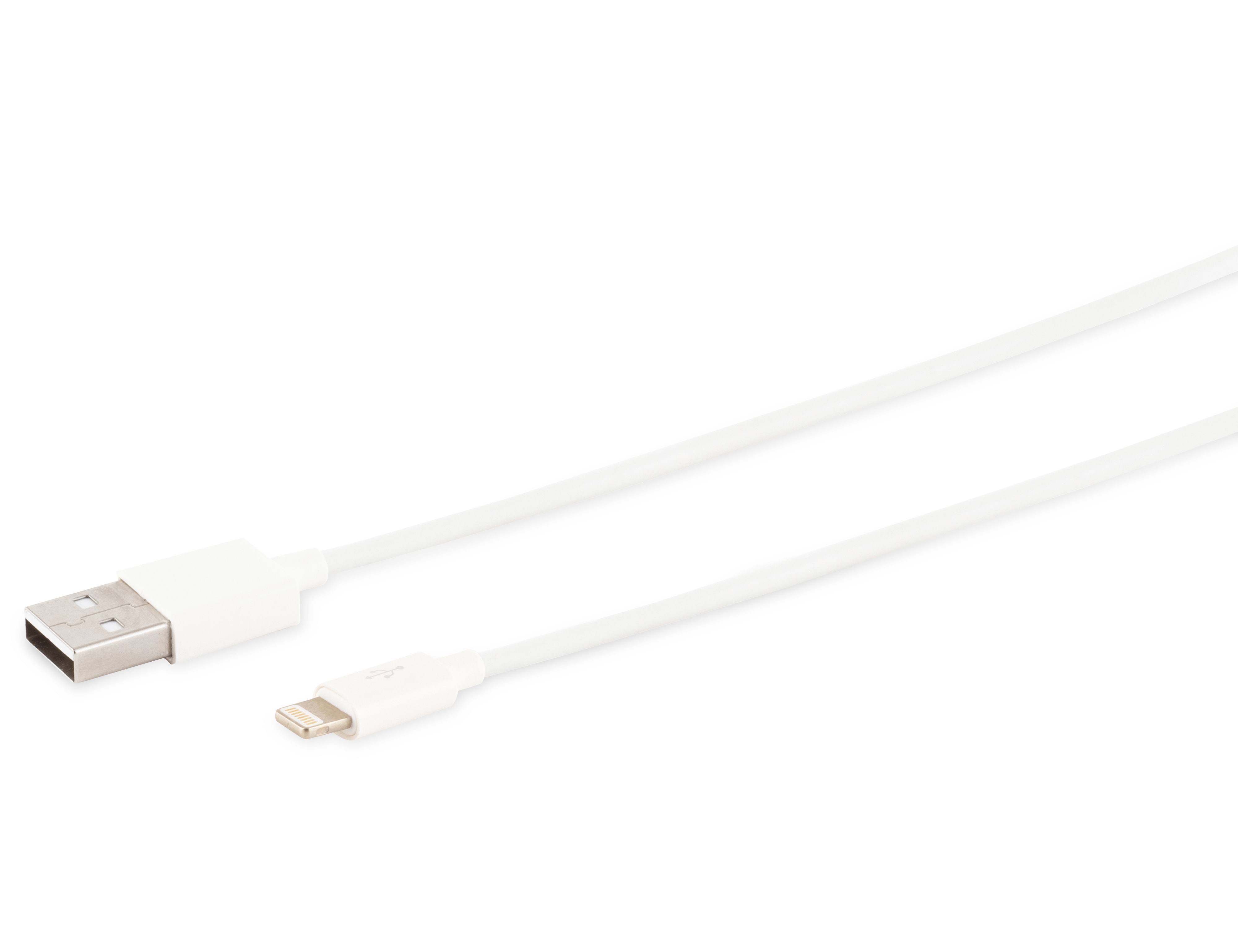 S-IMPULS USB-A Ladekabel, 8-Pin, 2.0, ABS, weiß, 0,5 m
