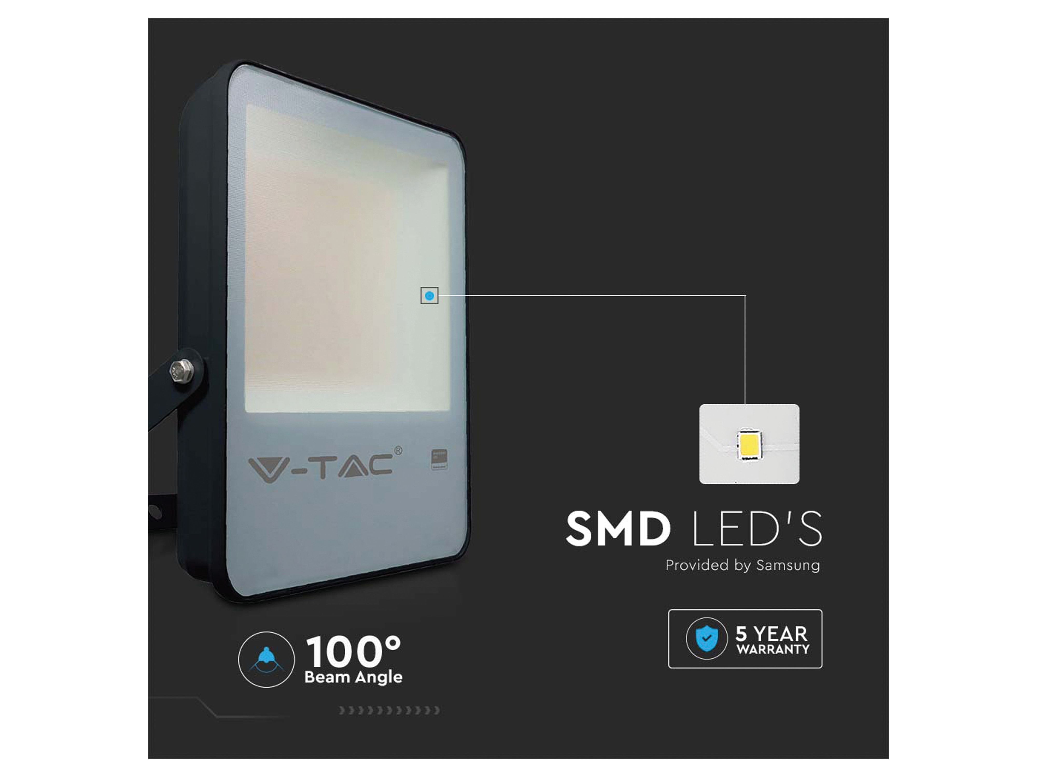 V-TAC LED-Fluter VT-52, High Lumen, 50 W, 6850 lm, 6500 K V-TAC LED-Fluter VT-52, High Lumen, 50 W, 6850 lm, 6500 K