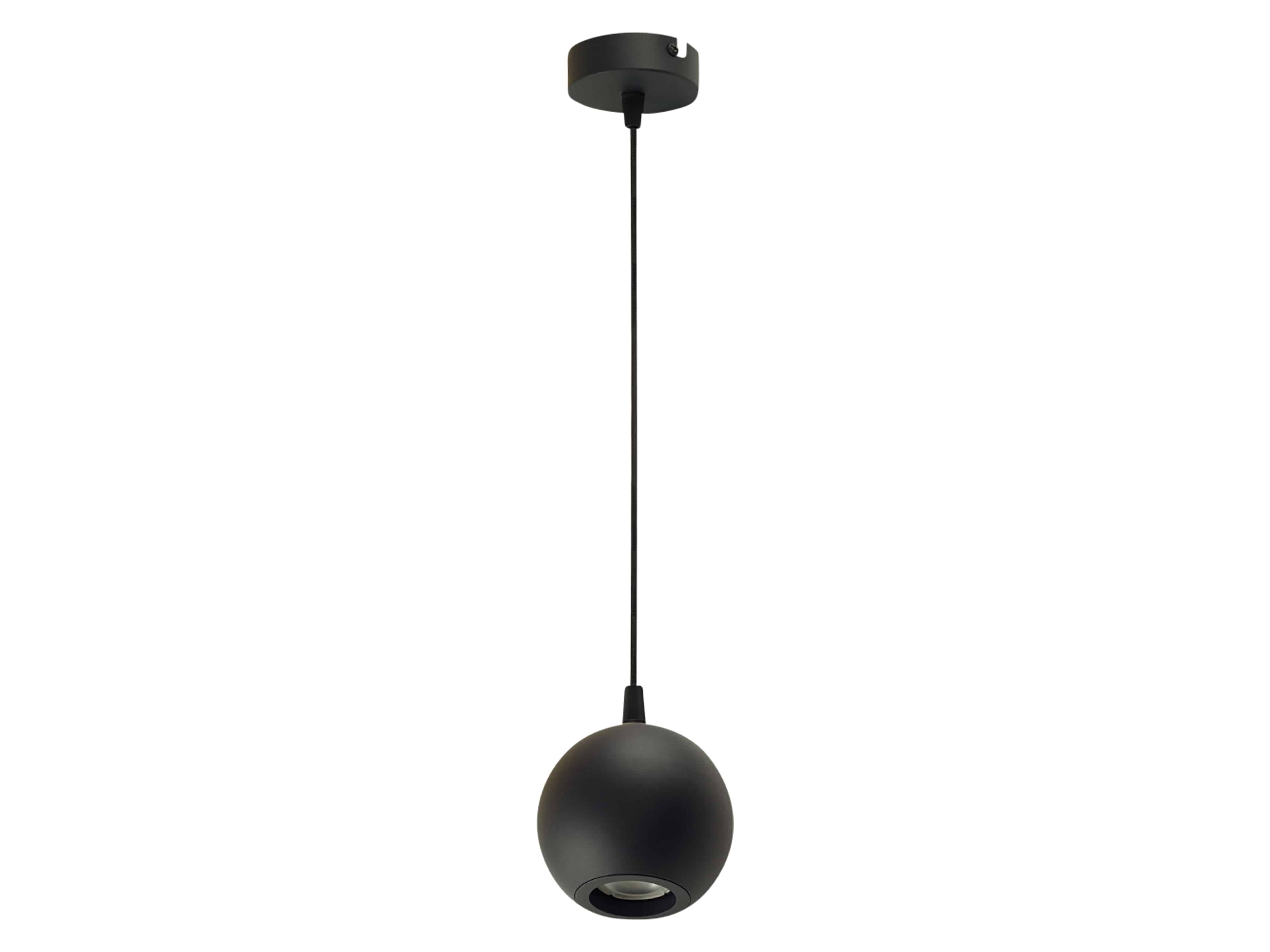 ENOVALITE LED-Pendellampe GLOBE, GU10-Fassung, IP20, Ø10cm, 1flammig, schwarz ENOVALITE LED-Pendellampe GLOBE, GU10-Fassung, IP20, Ø10cm, 1flammig, schwarz